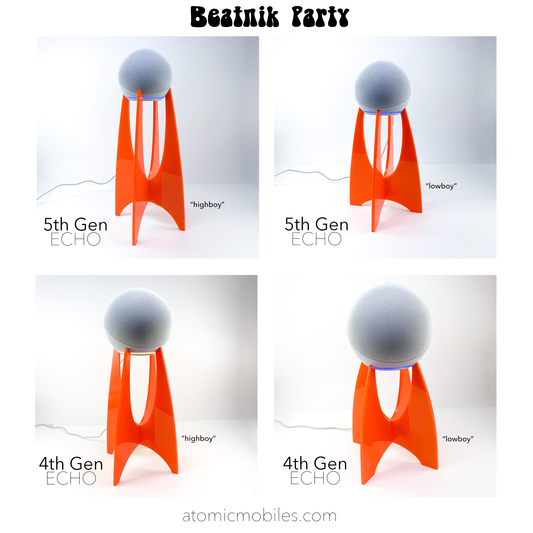 Beatnik Party Stand Holder for Amazon Echo Dot 5th Gen and Amazon Echo 4th Gen by AtomicMobiles.com