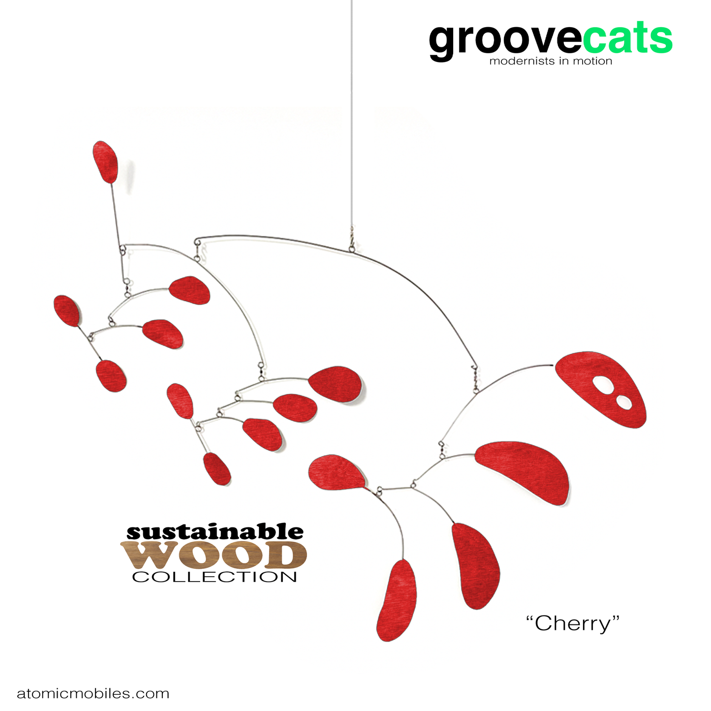 Sustainable Wood HipCat | GrooveCats Mobiles