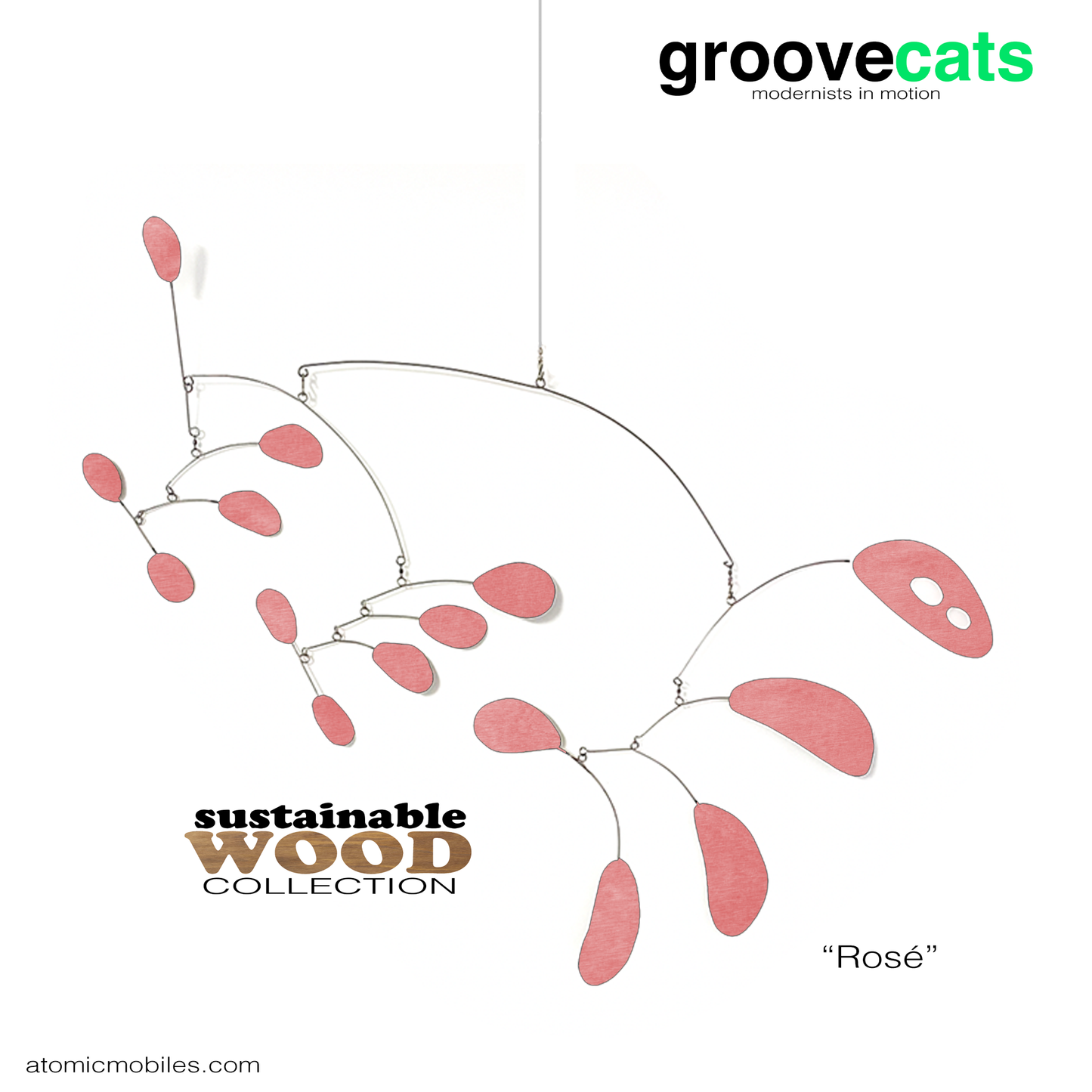 Sustainable Wood HipCat | GrooveCats Mobiles