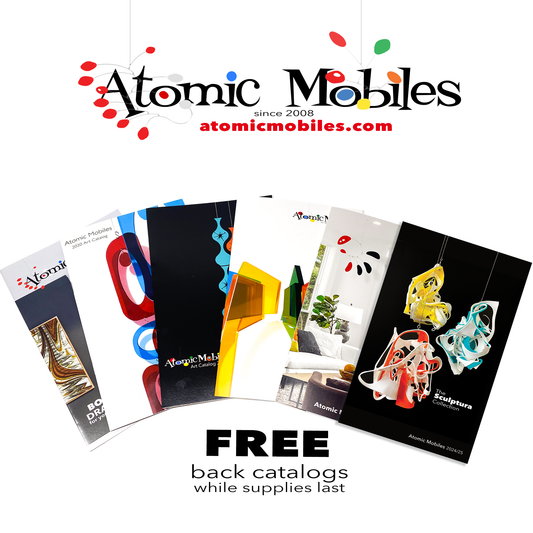 FREE Atomic Mobiles back catalogs with request of FREE 2026/27 Modern Kinetic Art Catalog by AtomicMobiles.com - while supplies last