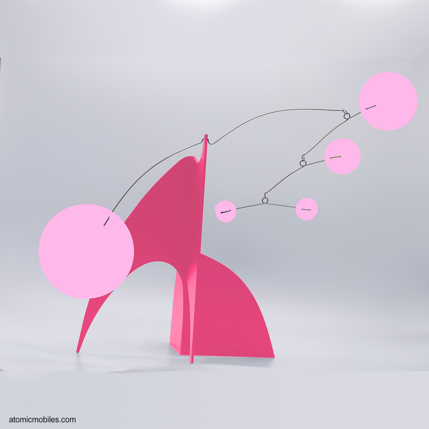 Barbie Pink Moderne art stabile for table top, desk, shelf, or countertop in hot pink and pink by AtomicMobiles.com