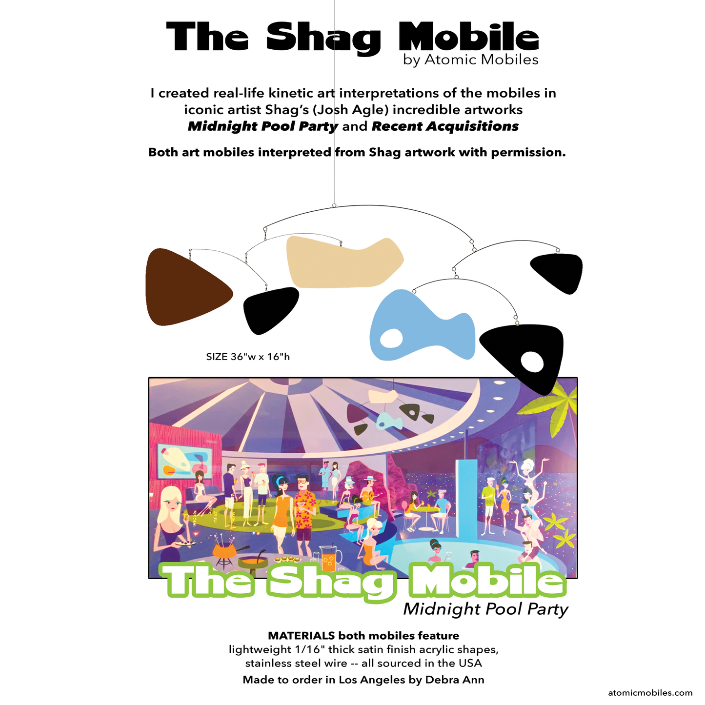 Shag Mobile | Midnight Pool Party Interpreted by Atomic Mobiles