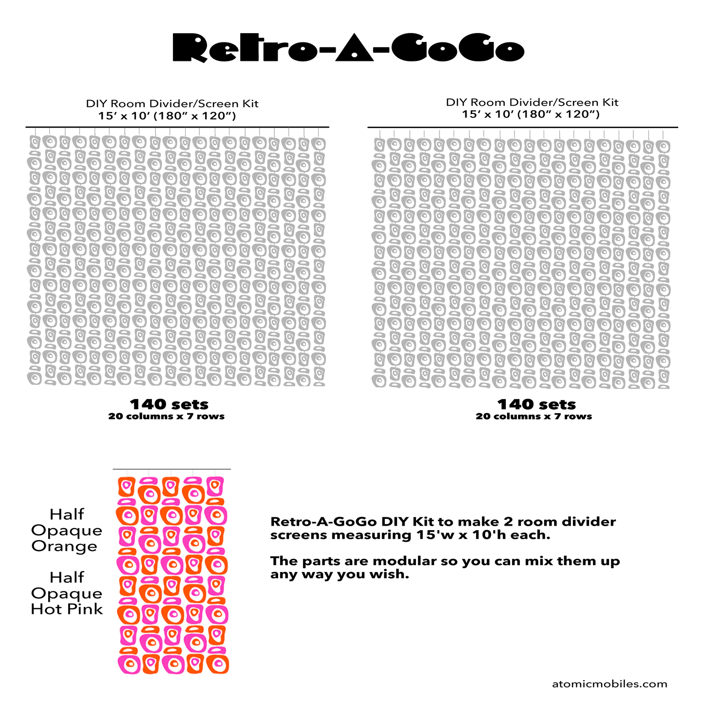 Retro-A-GoGo | Custom 15'w x 10' Screen x2