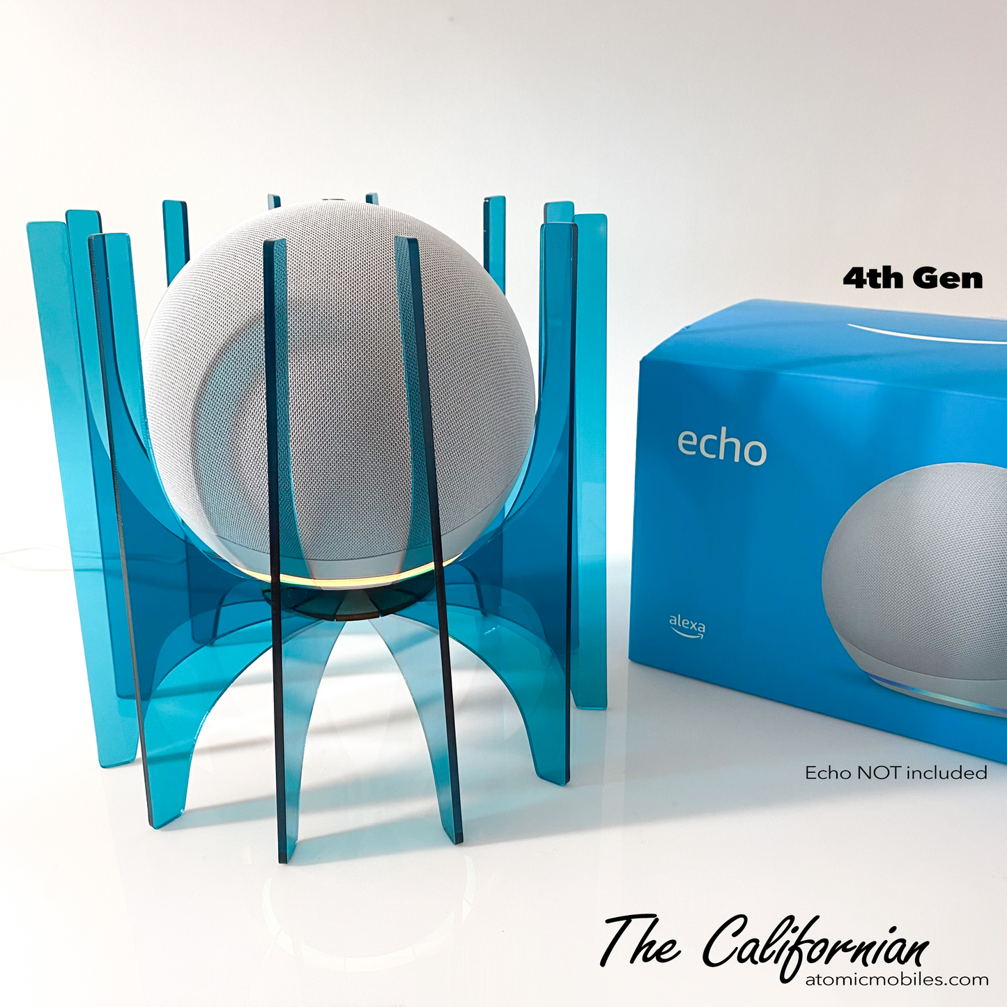 The California Space Age Holder for the Amazon Echo 4th Gen Alexa speaker (Echo not included) - mid century modern style holder by AtomicMobiles.com