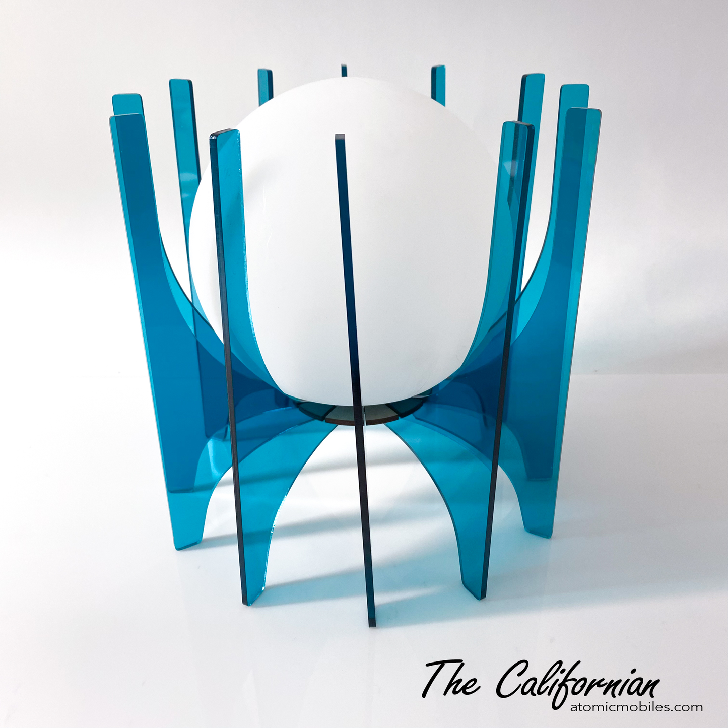 The Californian Space Age Lamp - with wireless plastic globe light - mid century modern style by AtomicMobiles.com