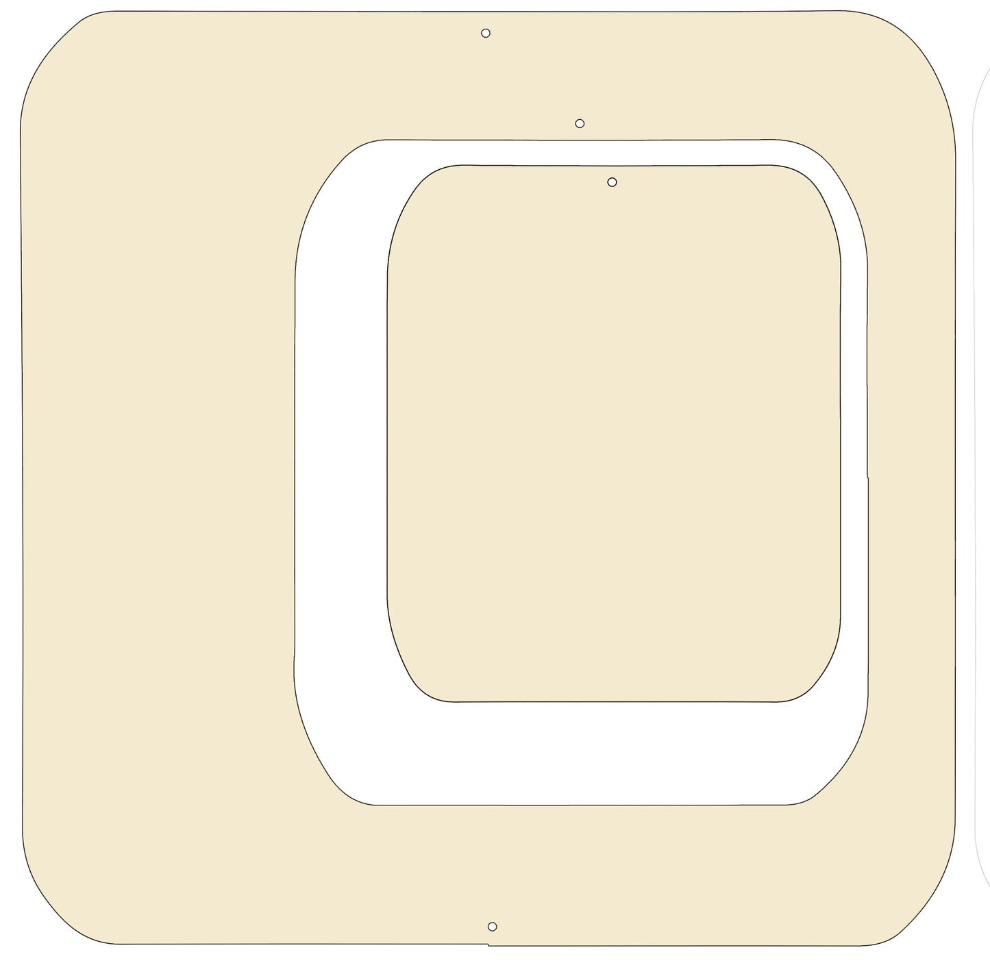 Cream 6" square set - Coolsville Modern Room Divider Screen Partition by AtomicMobiles.com