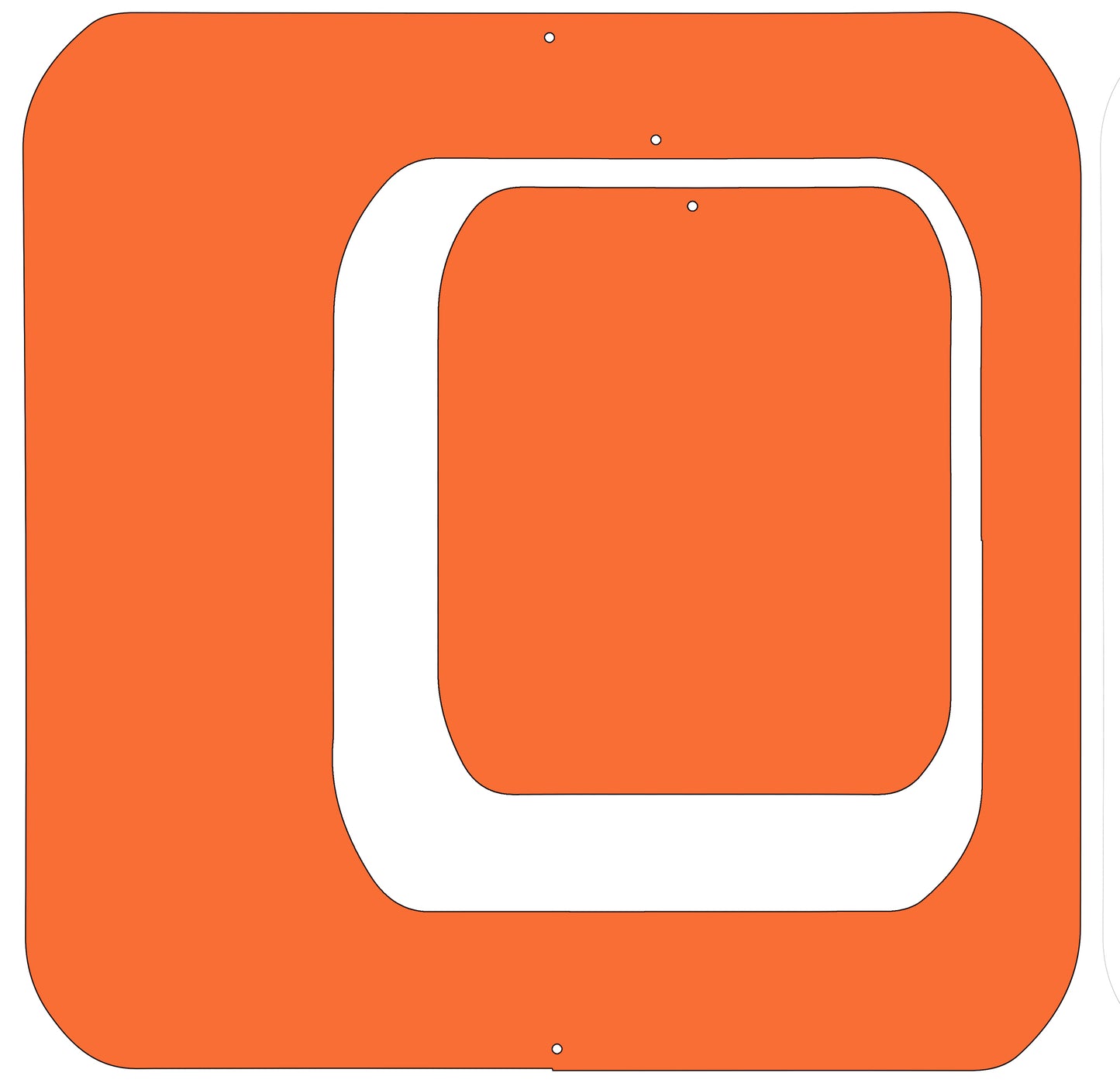 Orange 6" square set - Coolsville Modern Room Divider Screen Partition by AtomicMobiles.com