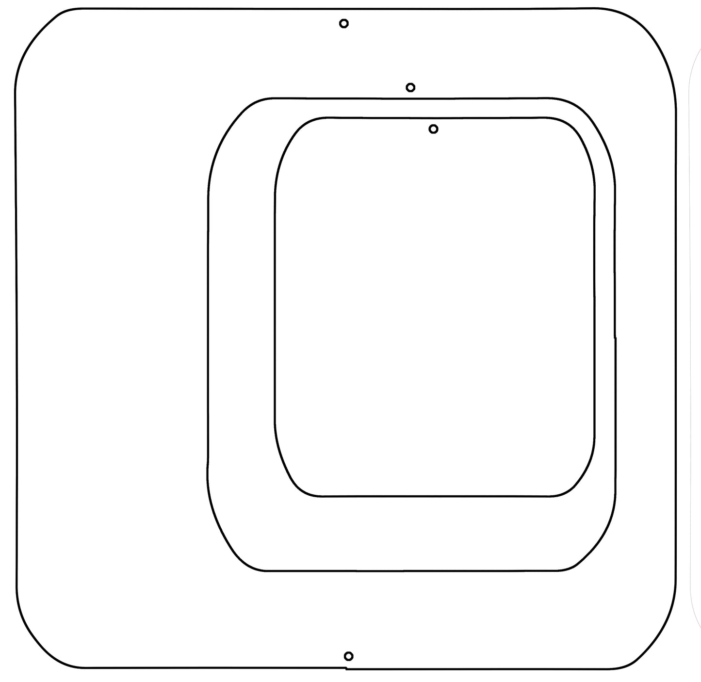White 6" square set - Coolsville Modern Room Divider Screen Partition by AtomicMobiles.com