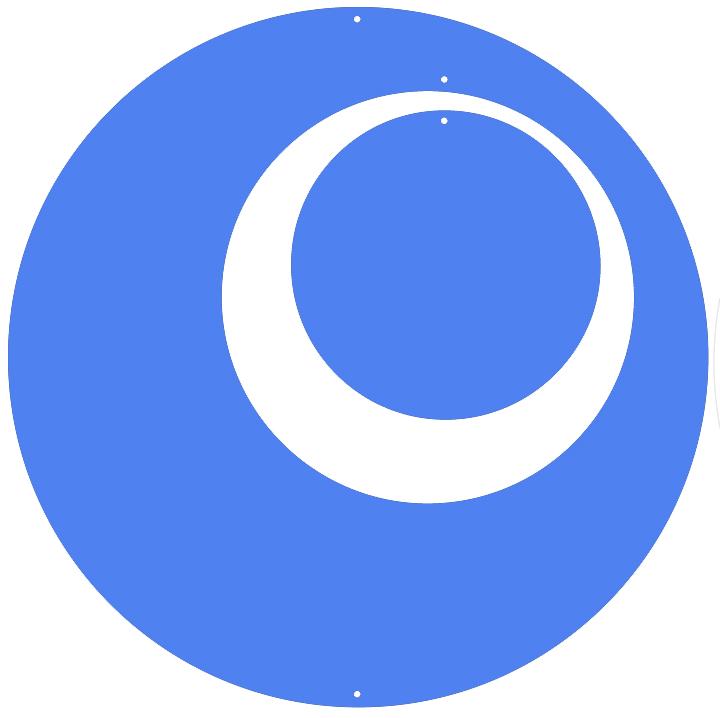 Blue Circle Set for Groovy Atomic Screens - Room Dividers, Partitions, Curtains, and Window Treatments by AtomicMobiles.com