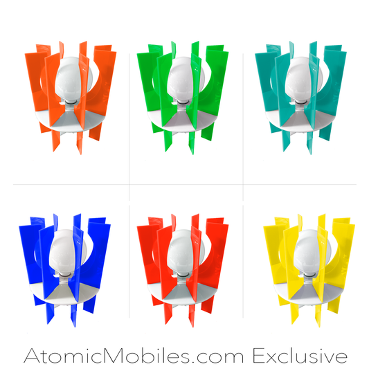 Multi color Space Age Lamps - MODPOP retro 1960s and 1970s inspired groovy Atomic Age Lighting by AtomicMobiles.com