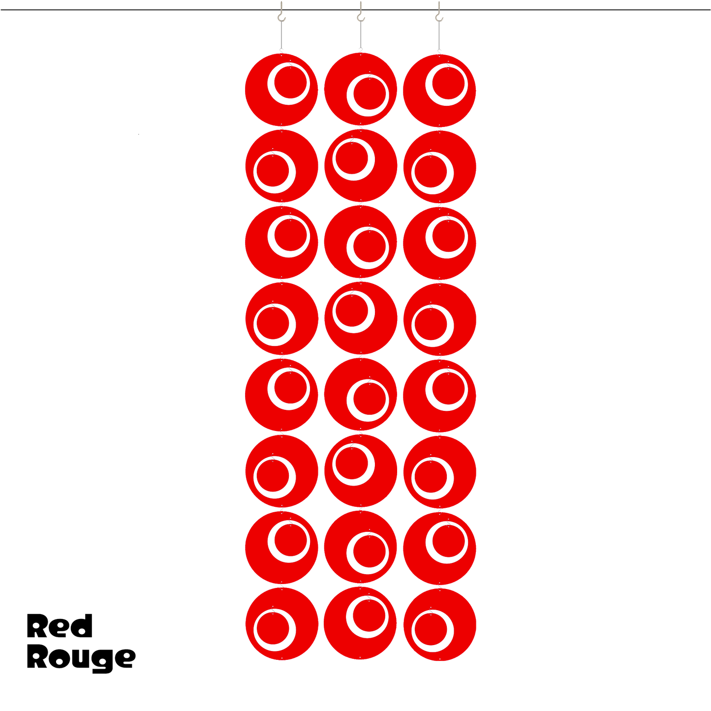 Groovy XL size Red Rouge retro 1960s mid century modern style hanging art mobiles and room dividers - DIY Kits by AtomicMobiles.com