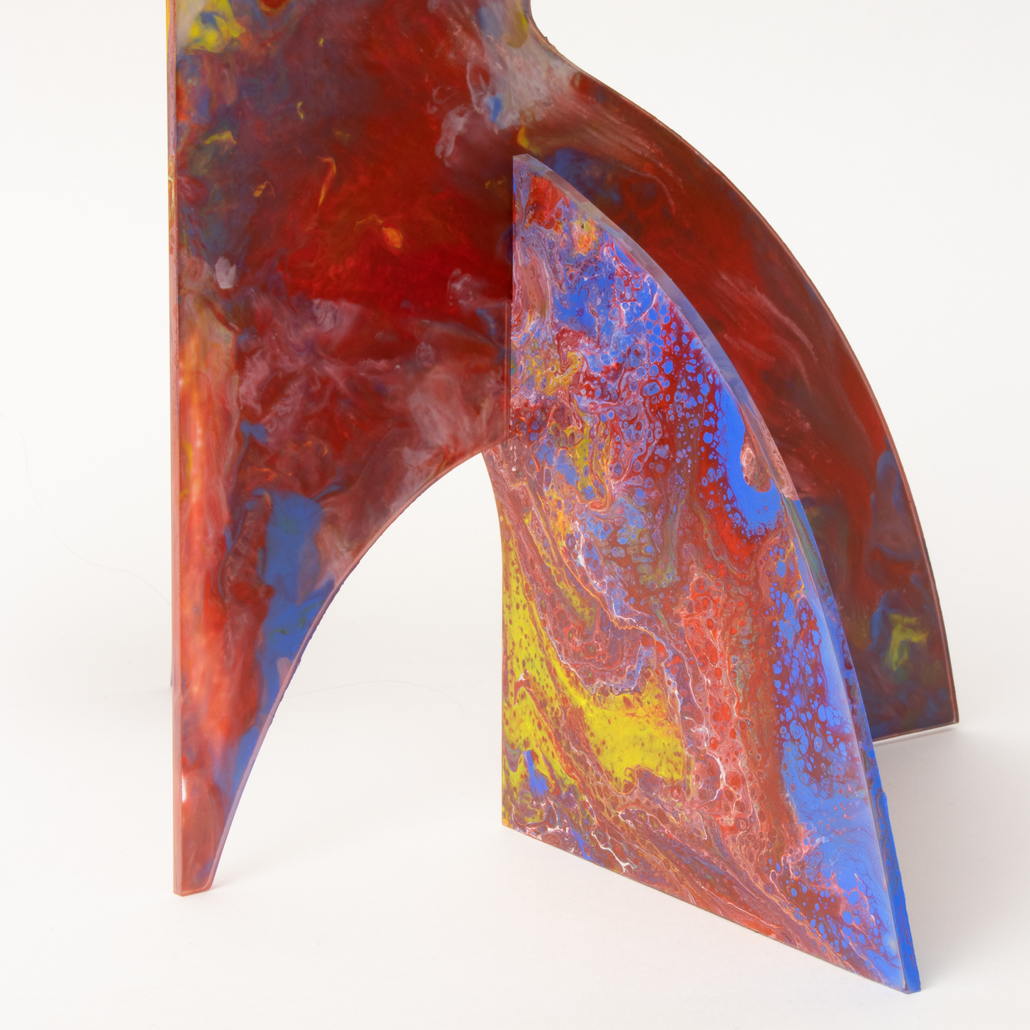 Beautiful hand painted kinetic art mobile by AtomicMobiles.com - one of a kind abstract modern art