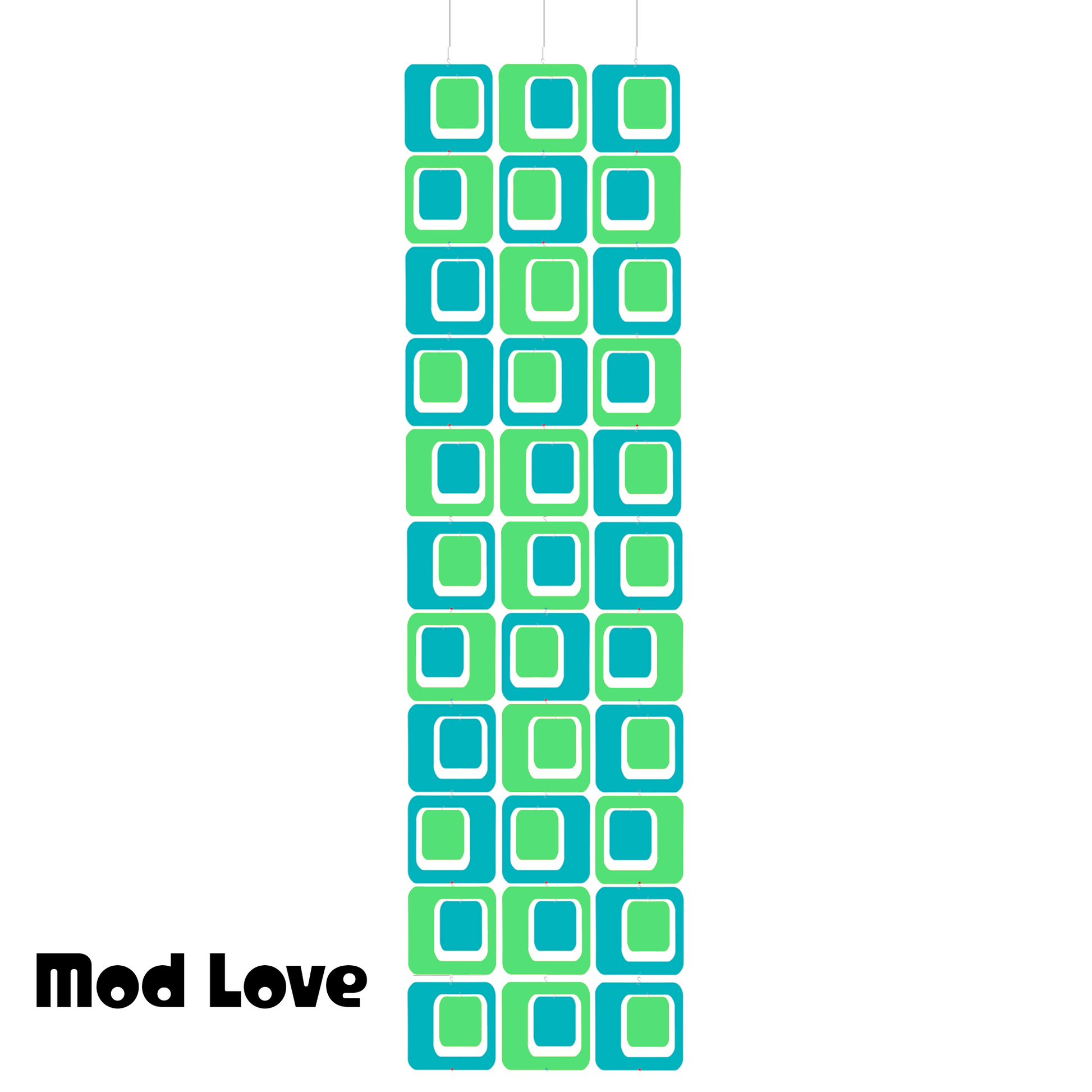 MOD LOVE Coolsville Atomic Room Dividing Screen Kit in Aqua and Lime by AtomicMobiles.com