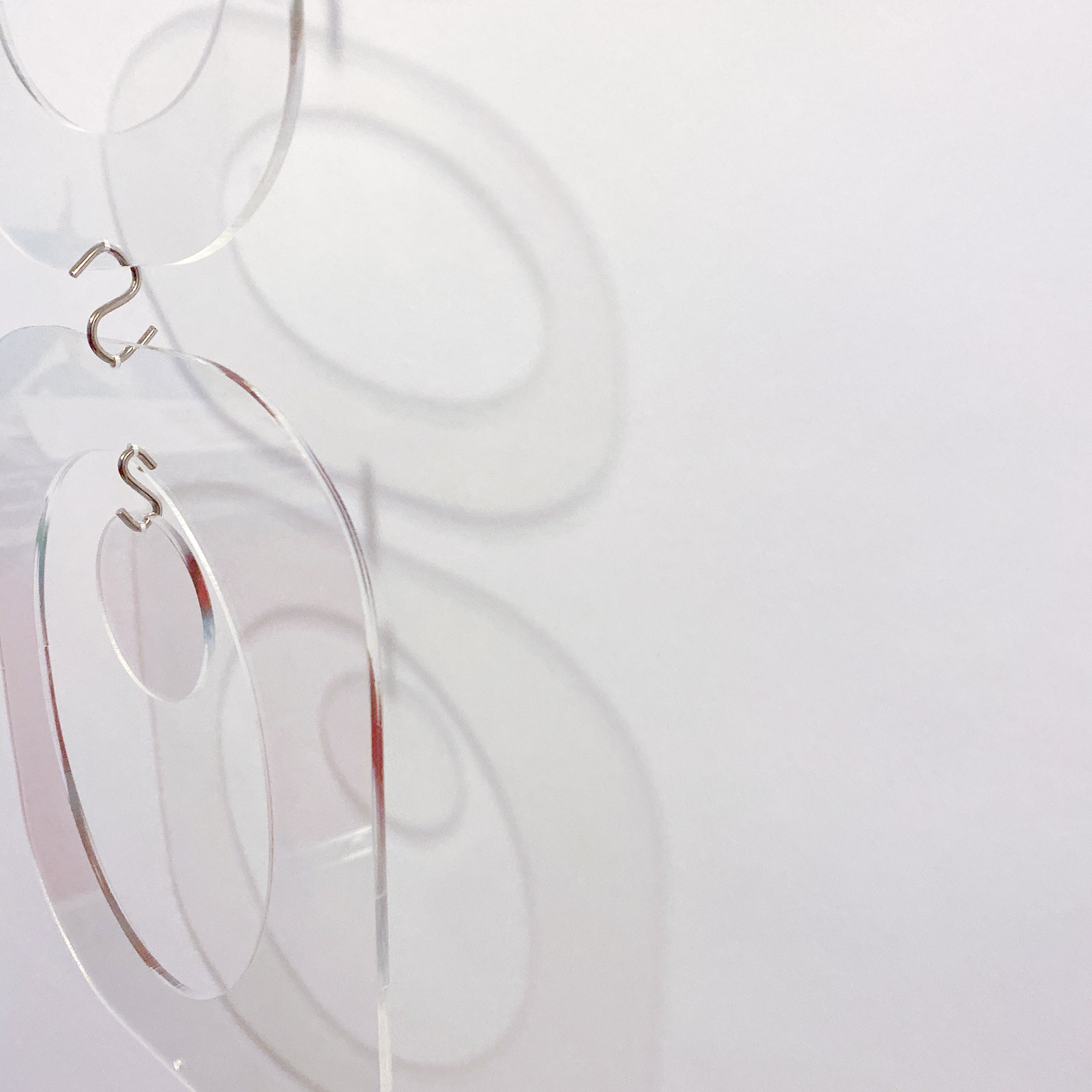 Clear Lucite Plexiglass Acrylic Beatnik Party Atomic Kits Parts for retro mid century modern room dividers, partitions, curtains, and art mobiles by AtomicMobiles.com
