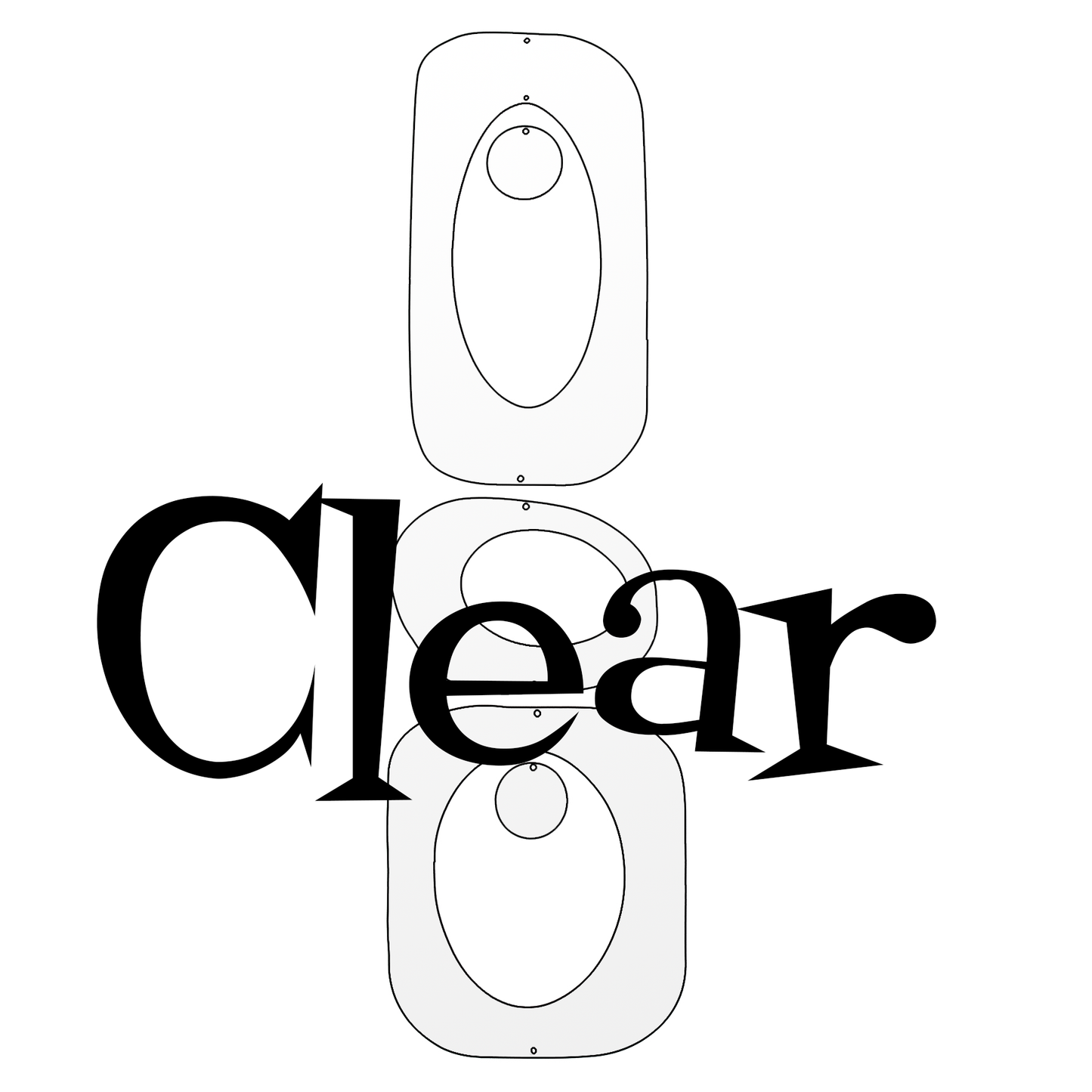 Clear Lucite Plexiglass acrylic Beatnik Party Atomic Kit Parts to make groovy retro room dividers, screens, partitions, and mobiles by AtomicMobiles.com