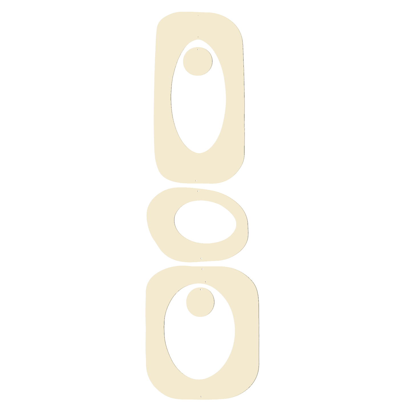 Cream Color Beatnik Party Atomic Kit Parts to make groovy retro room dividers, screens, partitions, and mobile by AtomicMobiles.com