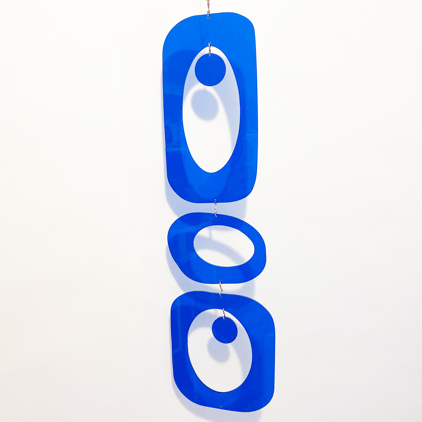 Clear Navy Blue Beatnik Party Atomic Kits Parts for retro mid century modern room dividers, partitions, curtains, and mobiles in clear plexiglass acrylic by AtomicMobiles.com