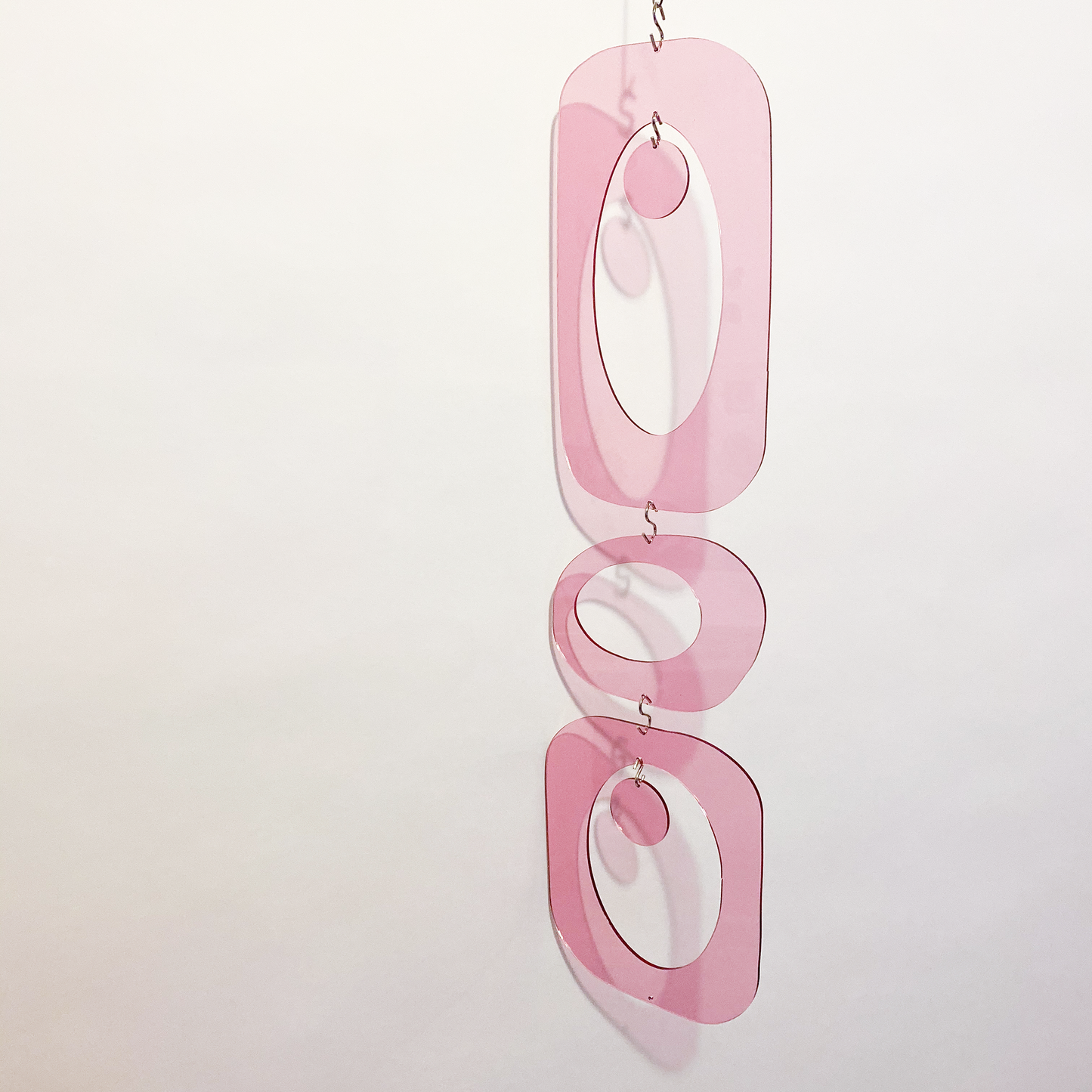 Clear Pink Beatnik Party Atomic Kits Parts for retro mid century modern room dividers, partitions, curtains, and mobiles by AtomicMobiles.com