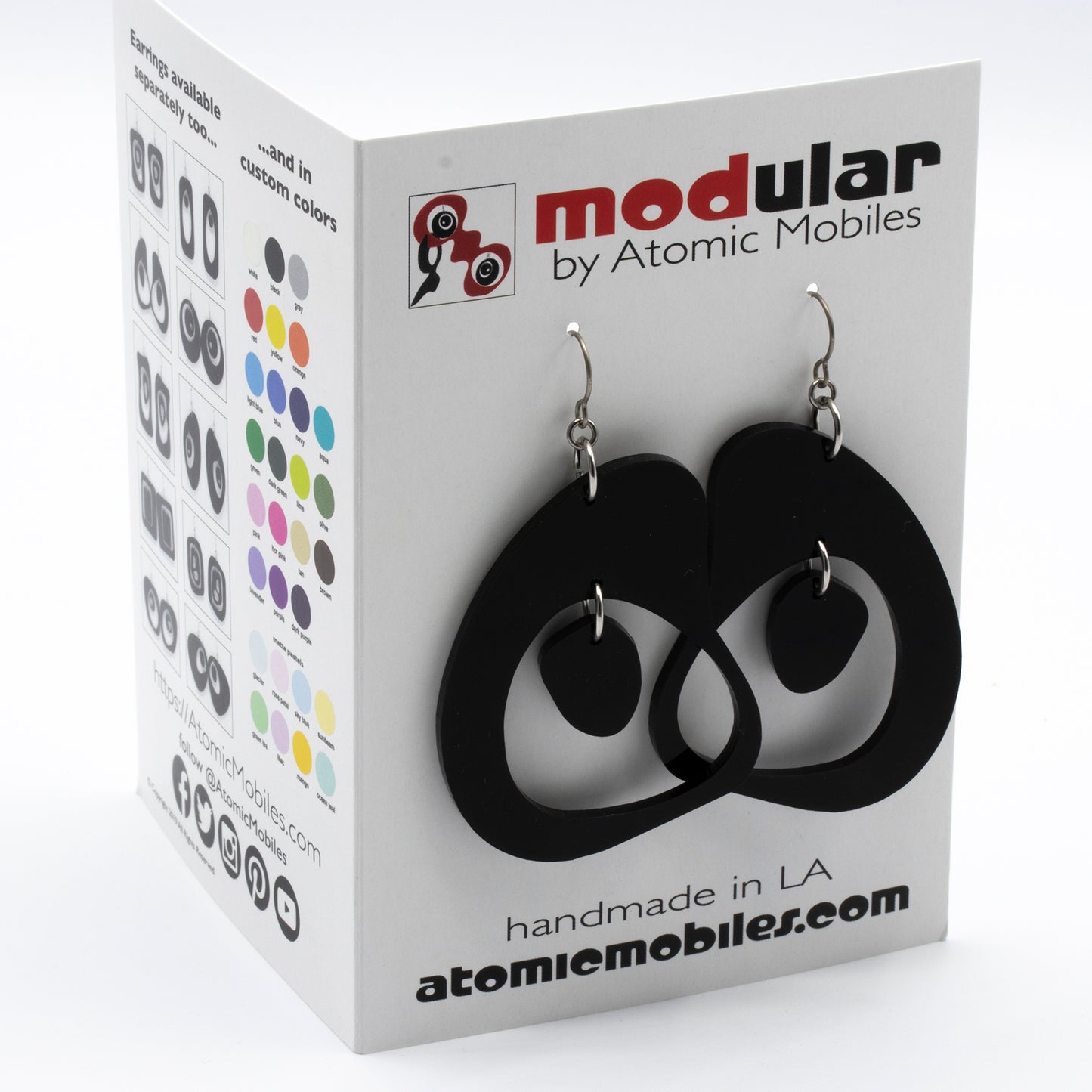 Boomerang Atomic Earrings by AtomicMobiles.com