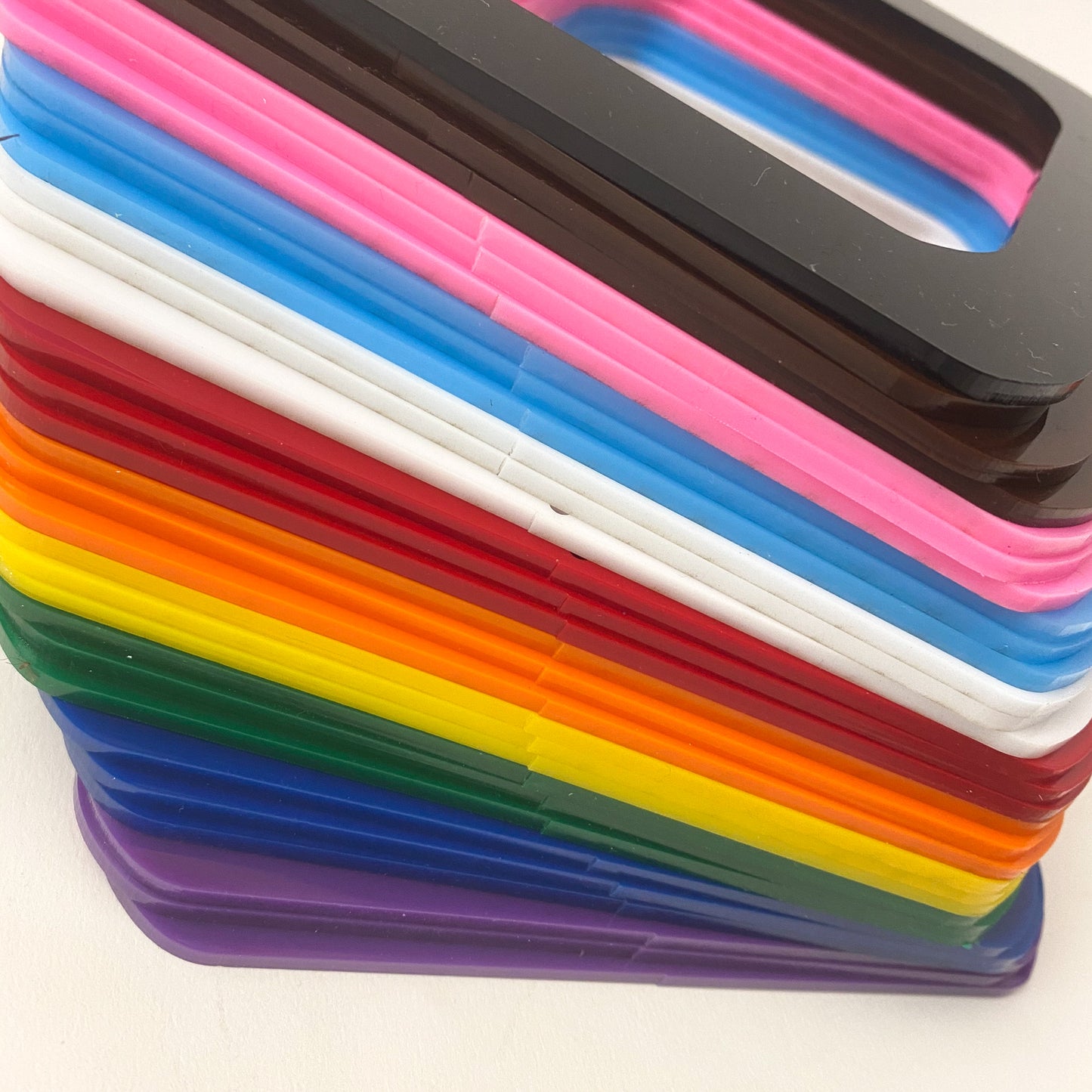 Closeup of LBGTQ+ UNITY DIY Kit Parts for Coolsville Room Divider, Wall Art, Curtain, and Mobile by AtomicMobiles.com