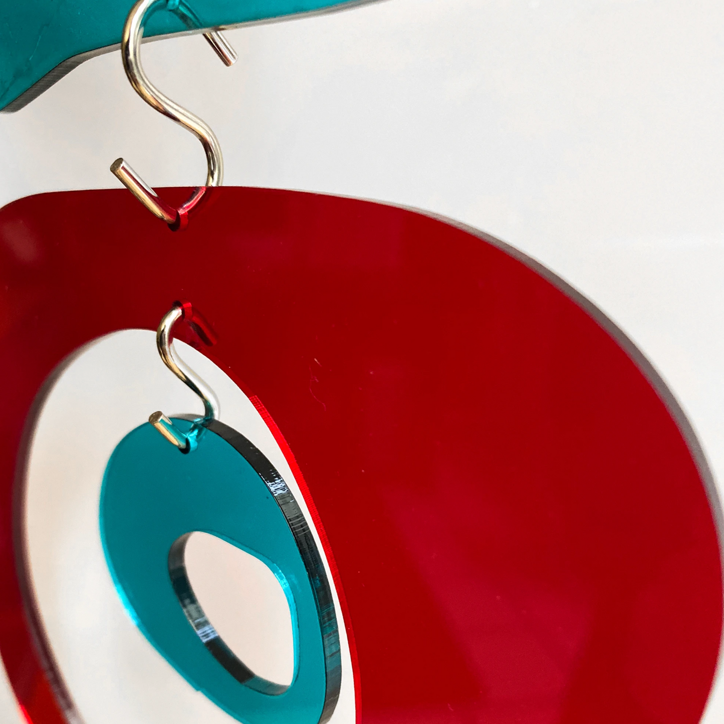 retro-a-gogo red teal clear colors room dividers by AtomicMobiles.com