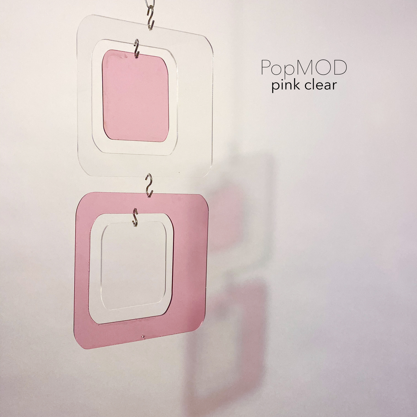 PopMOD DIY KITS - Pink and Clear Acrylic Coolsville Reflective Room Divider, Curtain, Partition, Wall Art, Mobile by AtomicMobiles.com