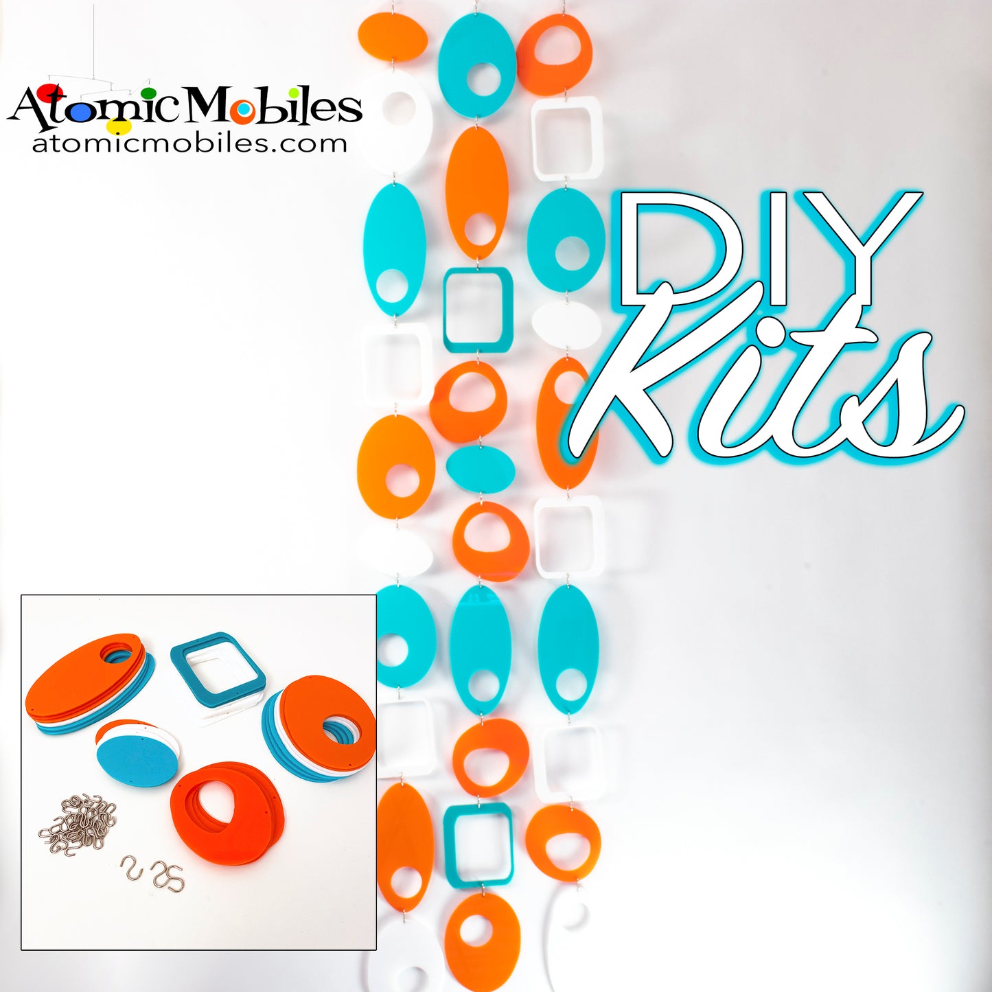 SALE! SURPRISE Grab Bag DIY KIT Aqua Orange + White