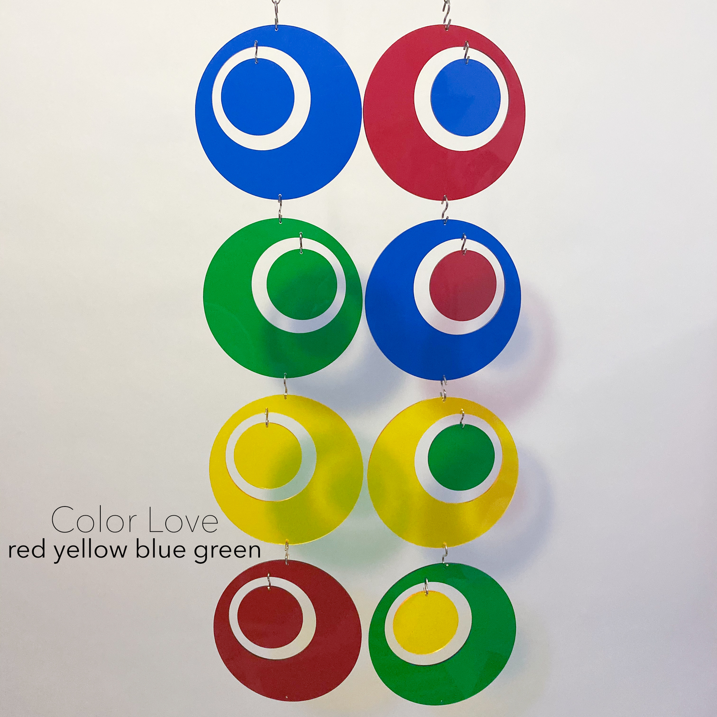 Clear Acrylic Groovy DIY Kits - Multi colors of Red Yellow Blue Green Groovy Room Divider, Partition, Wall Art, and Mobiles by AtomicMobiles.com