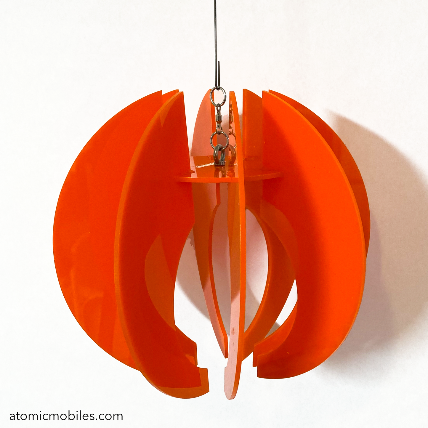 Beautiful Sphere Space Age RotaMobile by AtomicMobiles.com in Orange acrylic