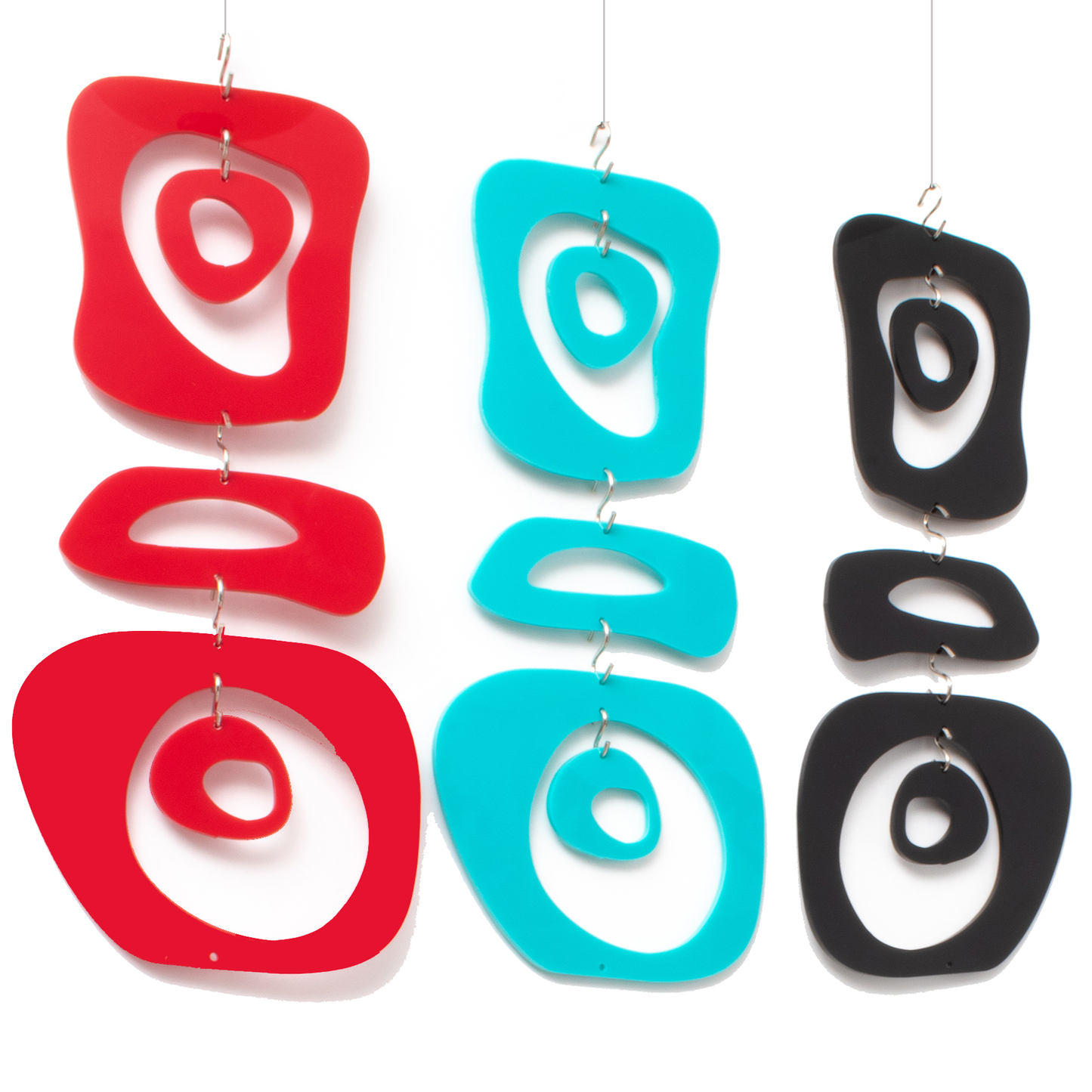 Large Retro-A-GoGo Screen Kit in Retro Colors of Red Black Aqua and Gray by AtomicMobiles.com - room divider kits
