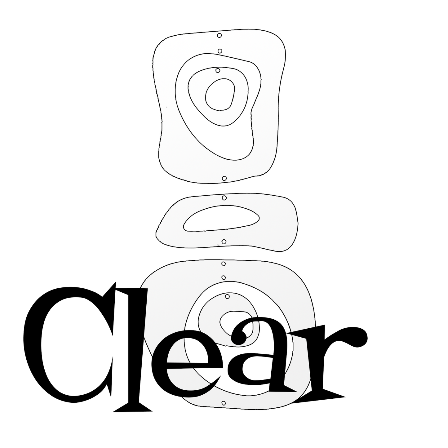 Retro-A-GoGo Screen Kit in Clear by AtomicMobiles.com - room divider kits
