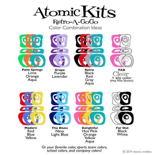 Retro-A-GoGo Atomic Kits Color Combination Ideas by AtomicMobiles.com