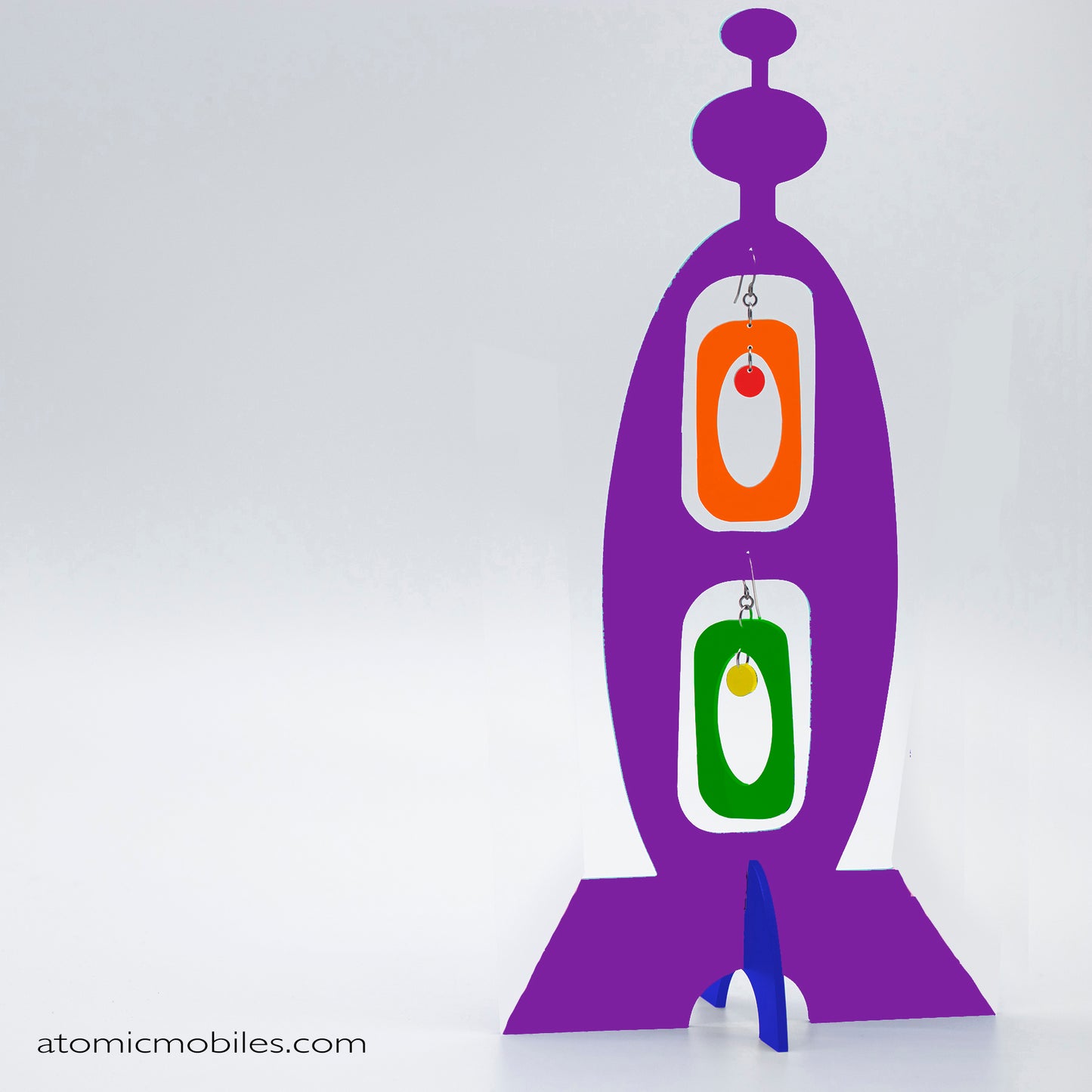 Beatnik Boho Art Sculpture - LGBTQ+ Rainbow Pride Modern Art Sculptures - kinetic table top mobiles by AtomicMobiles.com
