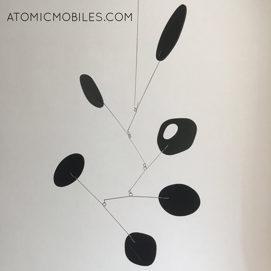 Black JetSet Hanging Art mobile for client in Brazil by AtomicMobiles.com