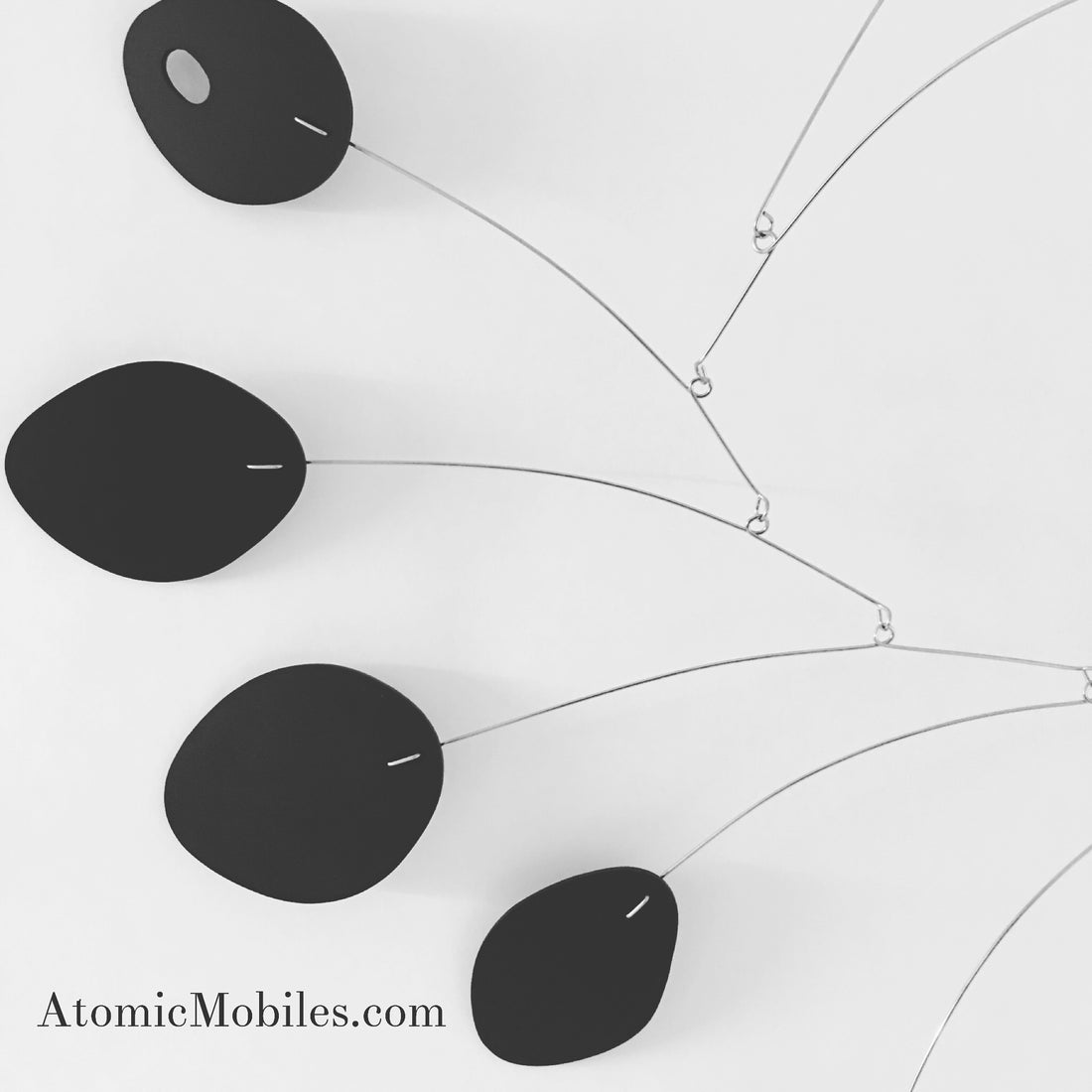 Elegant Black Modern Art Mobile by AtomicMobiles.com