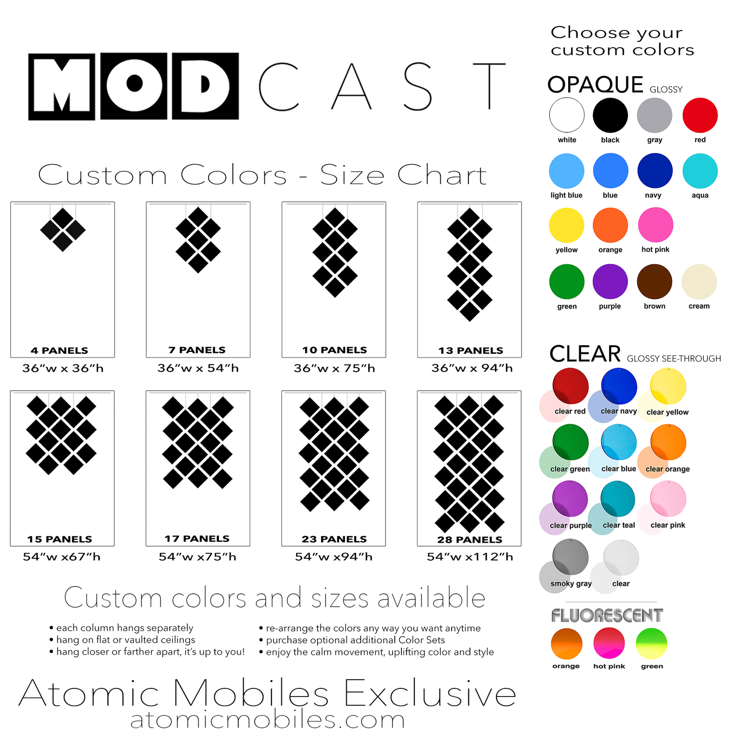MODcast Diamond Luxury Room Dividers | Clear