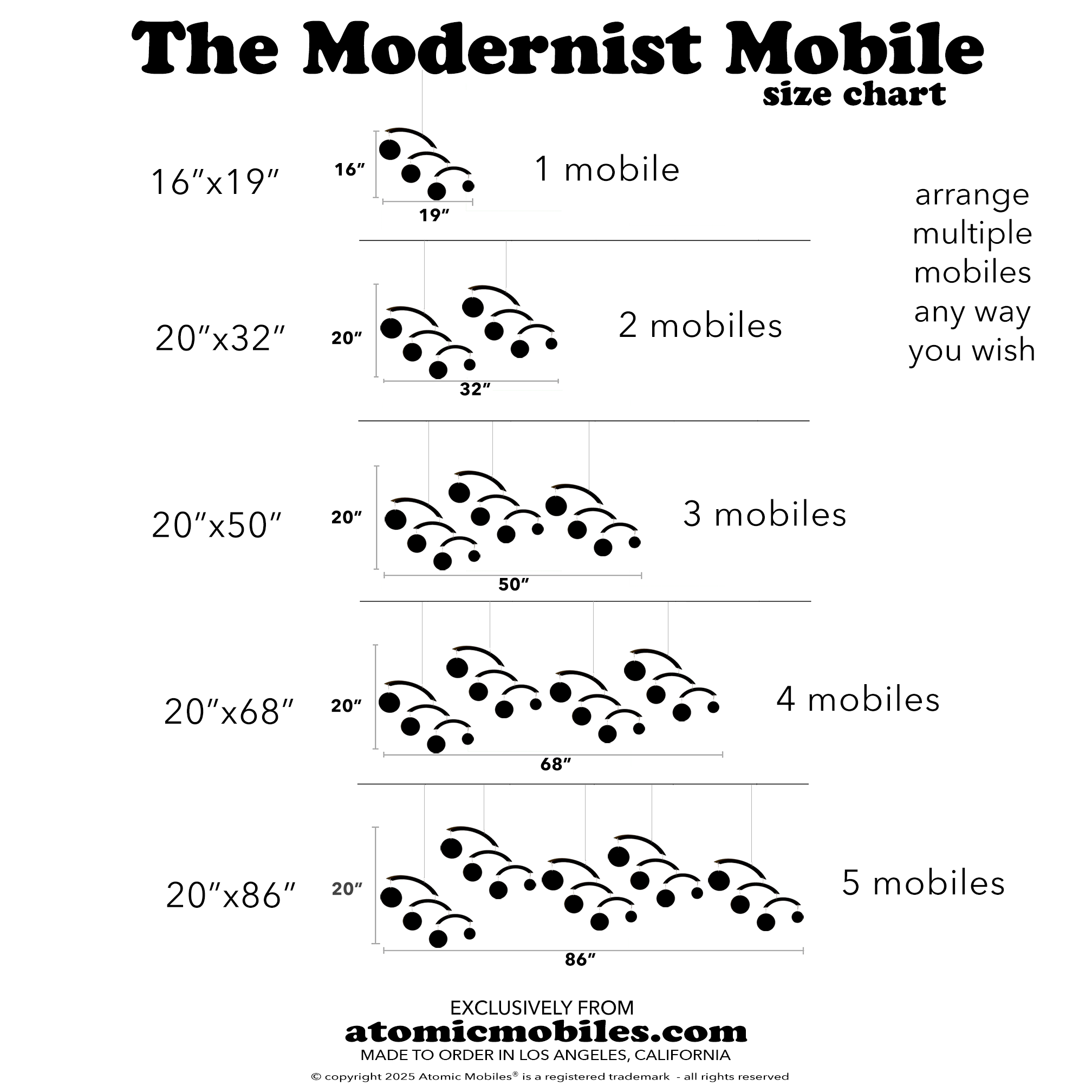 The Modernist Mobile | Space Age Styling | Transparent – Atomic Mobiles