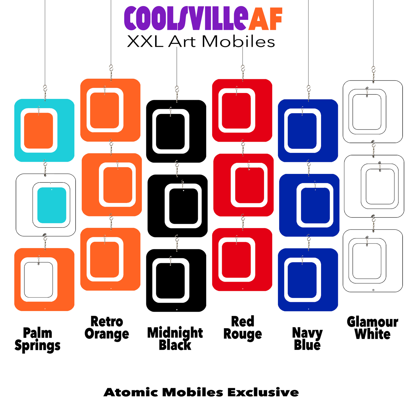 Colors for COOLSVILLE AF XXL Mobiles by AtomicMobiles.com