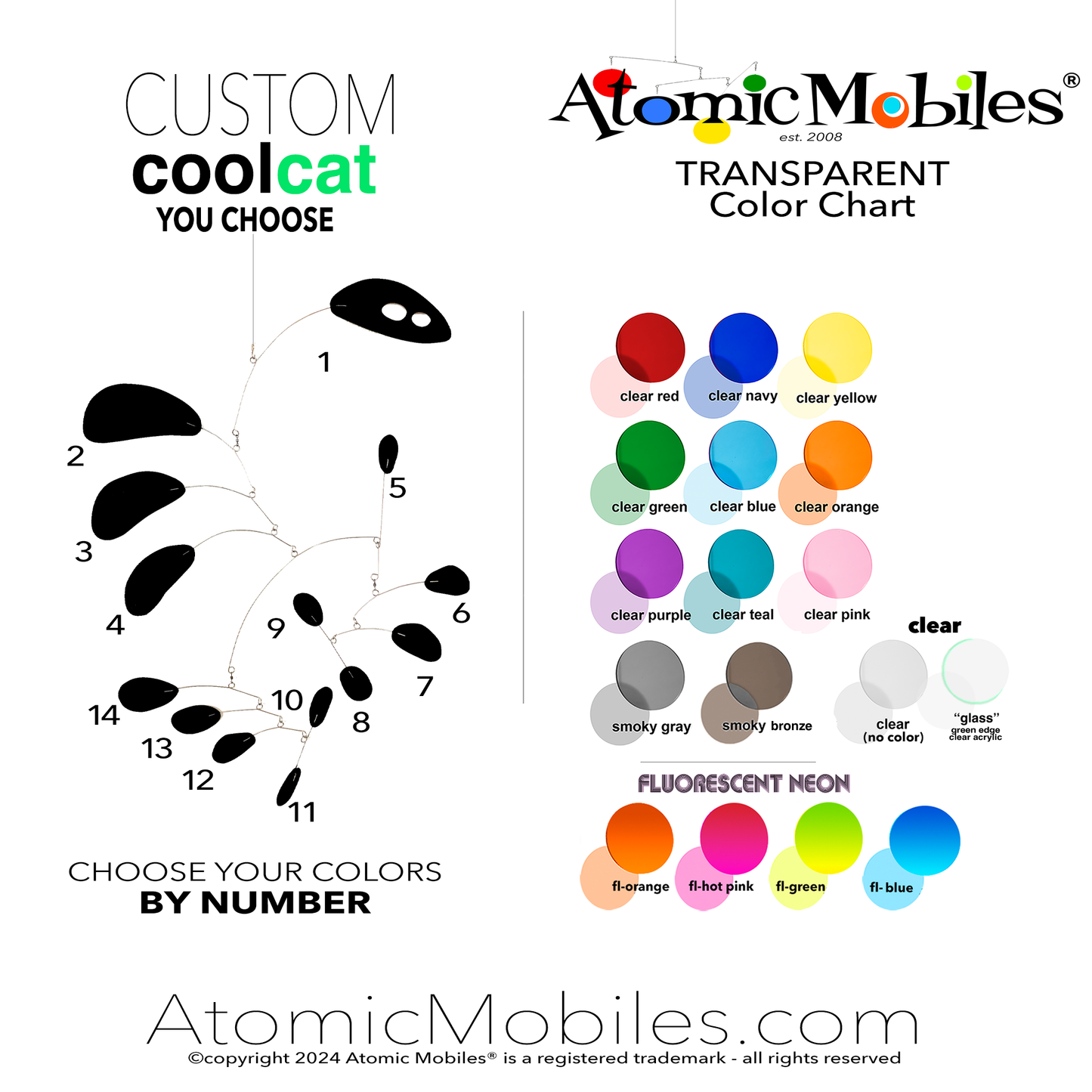 CoolCat Art Mobiles | Transparent Colors