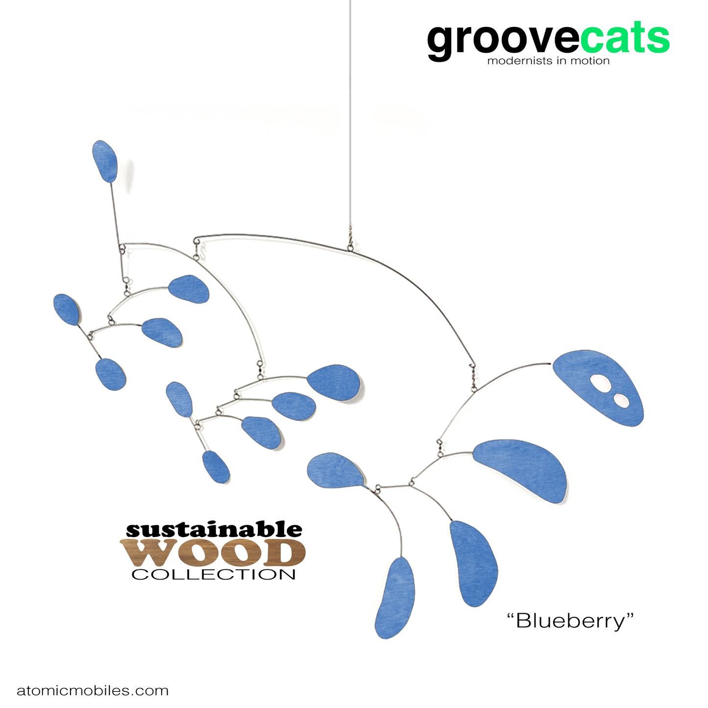 Sustainable Wood HipCat | GrooveCats Mobiles