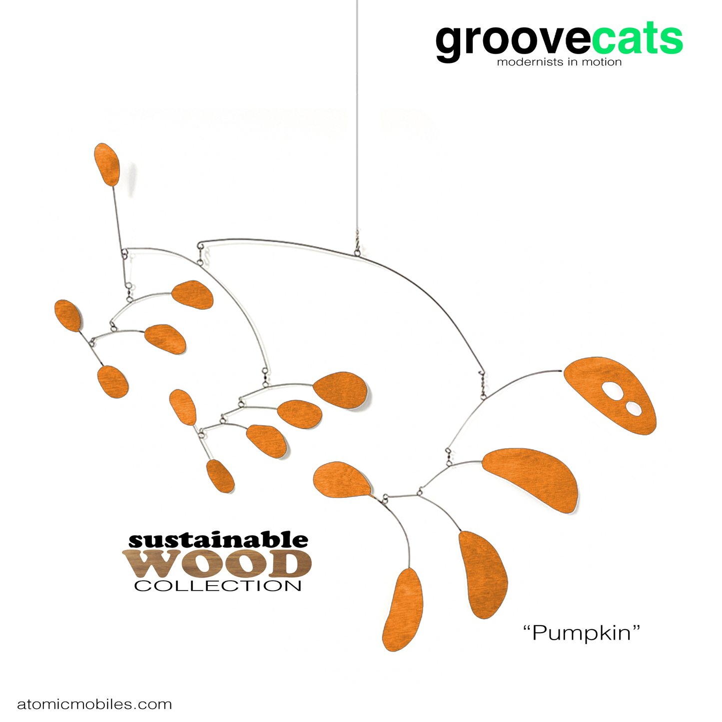 Sustainable Wood HipCat | GrooveCats Mobiles