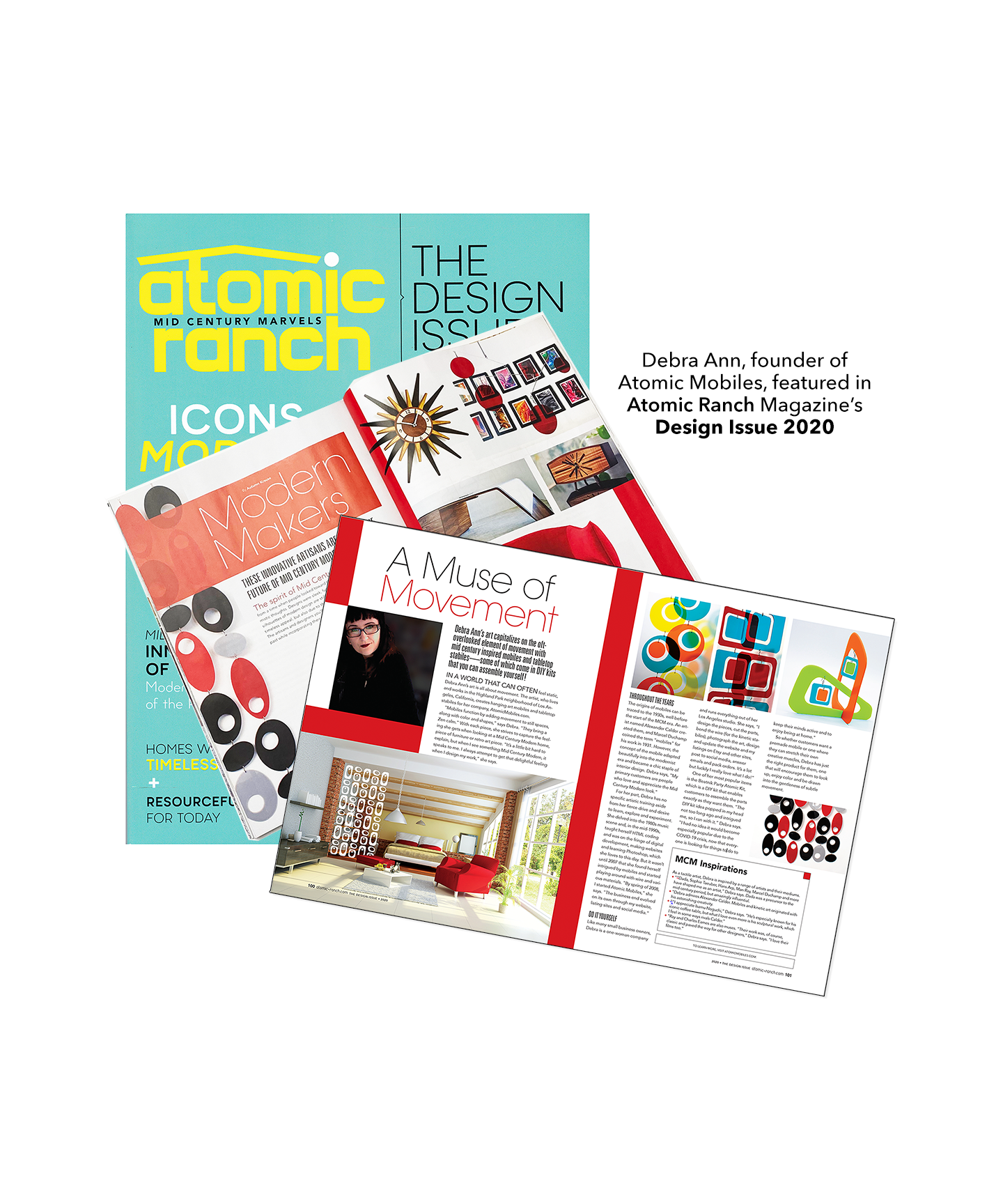 Atomic Mobiles founder and owner Debra Ann is featured in Atomic Ranch Magazine