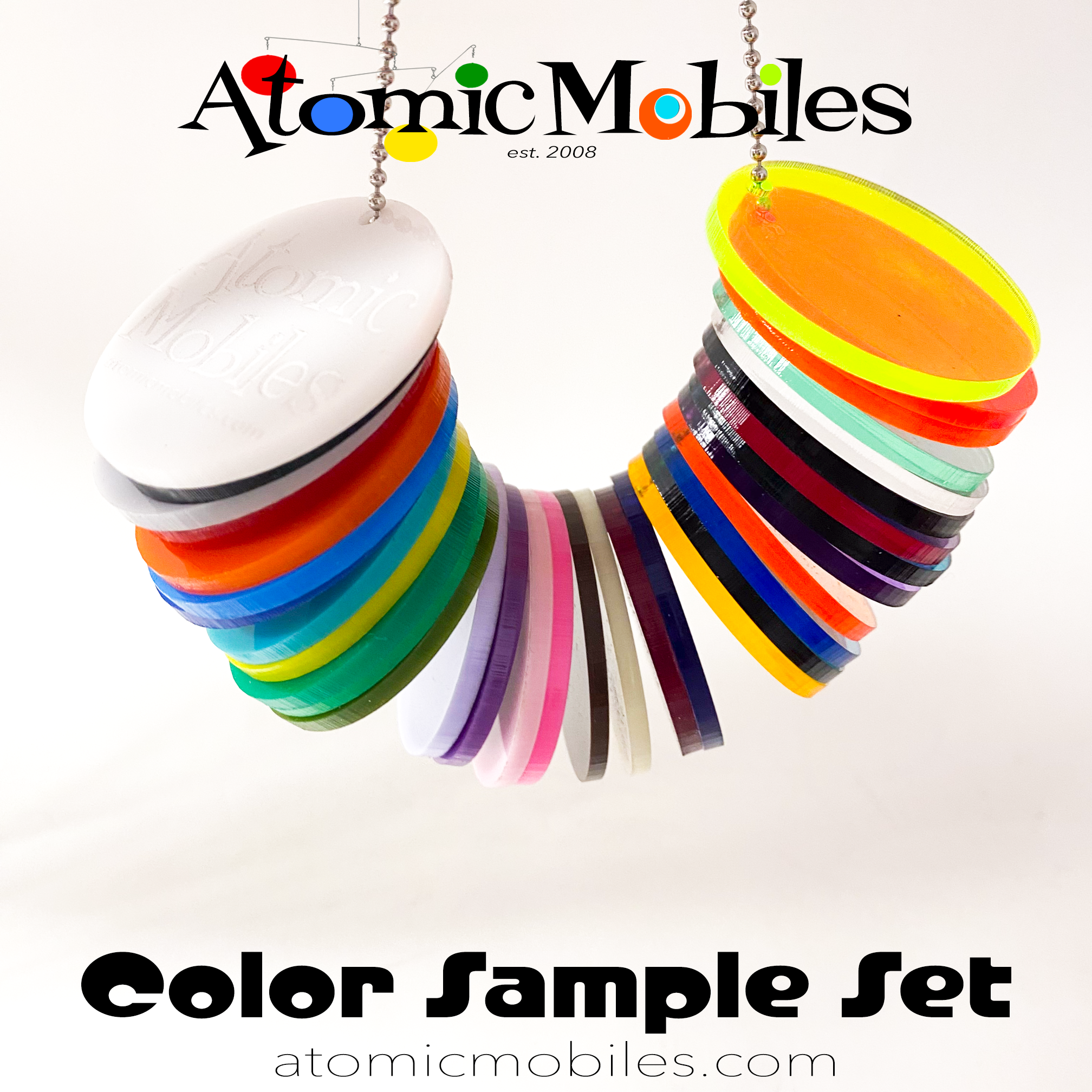 Mbci Color Sample Chain Color Sample Set | Acrylic Color Chip Set for Atomic Mobiles