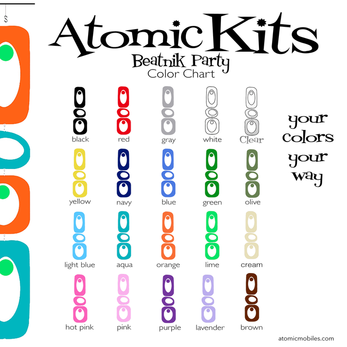BEATNIK PARTY Atomic DIY Kits | Retro Mid Century Modern Room Dividers ...
