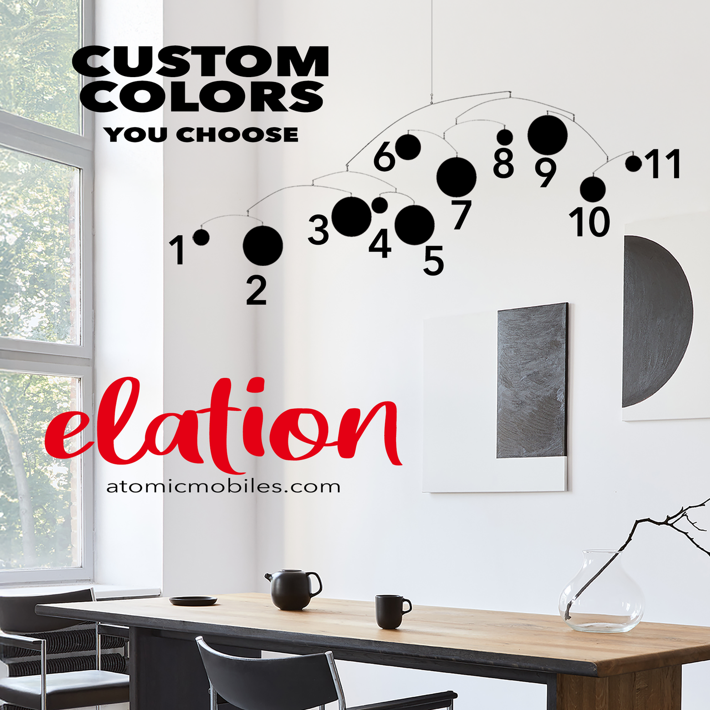 CUSTOM Elation XL Art Mobile | 4 sizes: 3 to 8 FEET