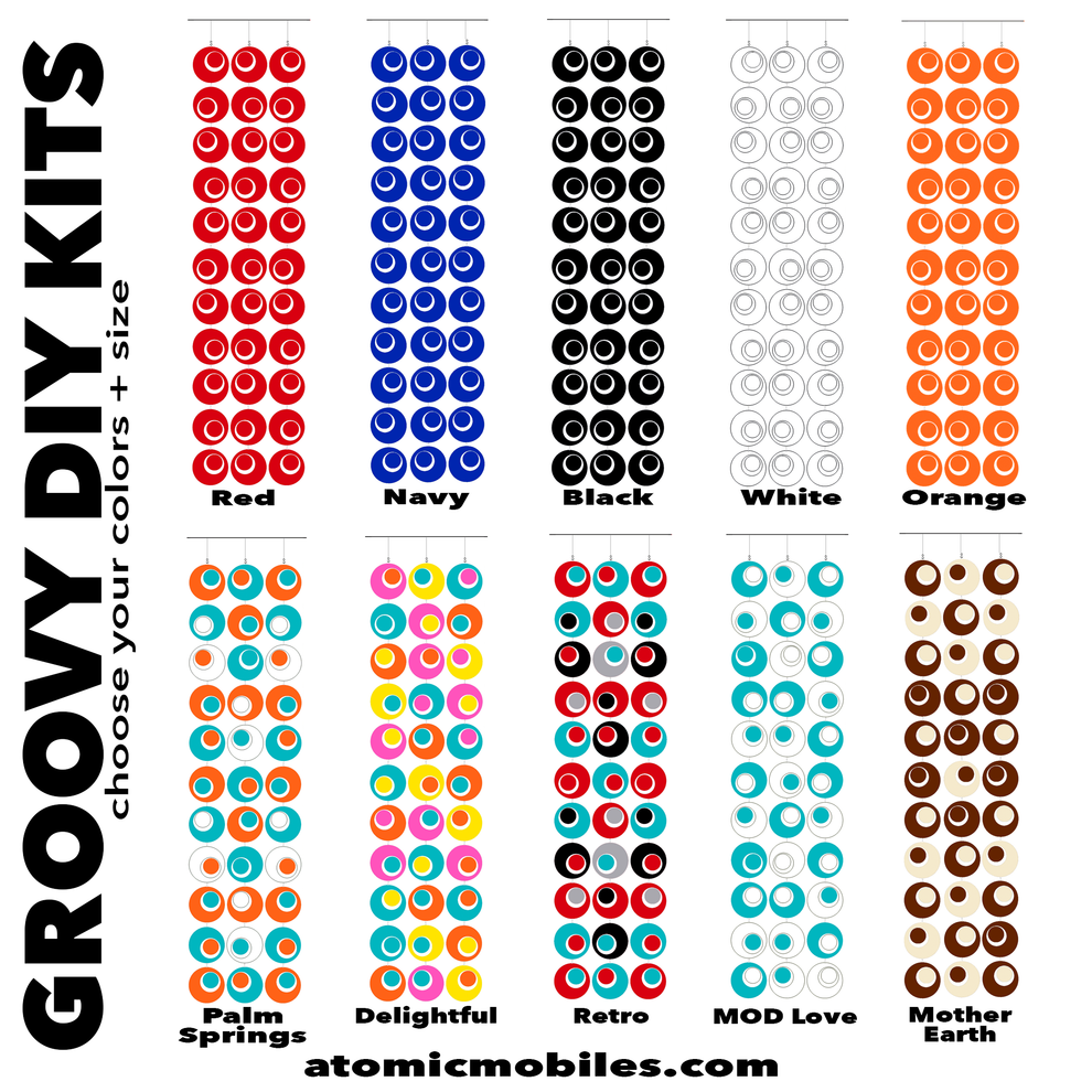 GROOVY Atomic Screens Color Kit - Retro Modern Room Dividers Mobiles ...