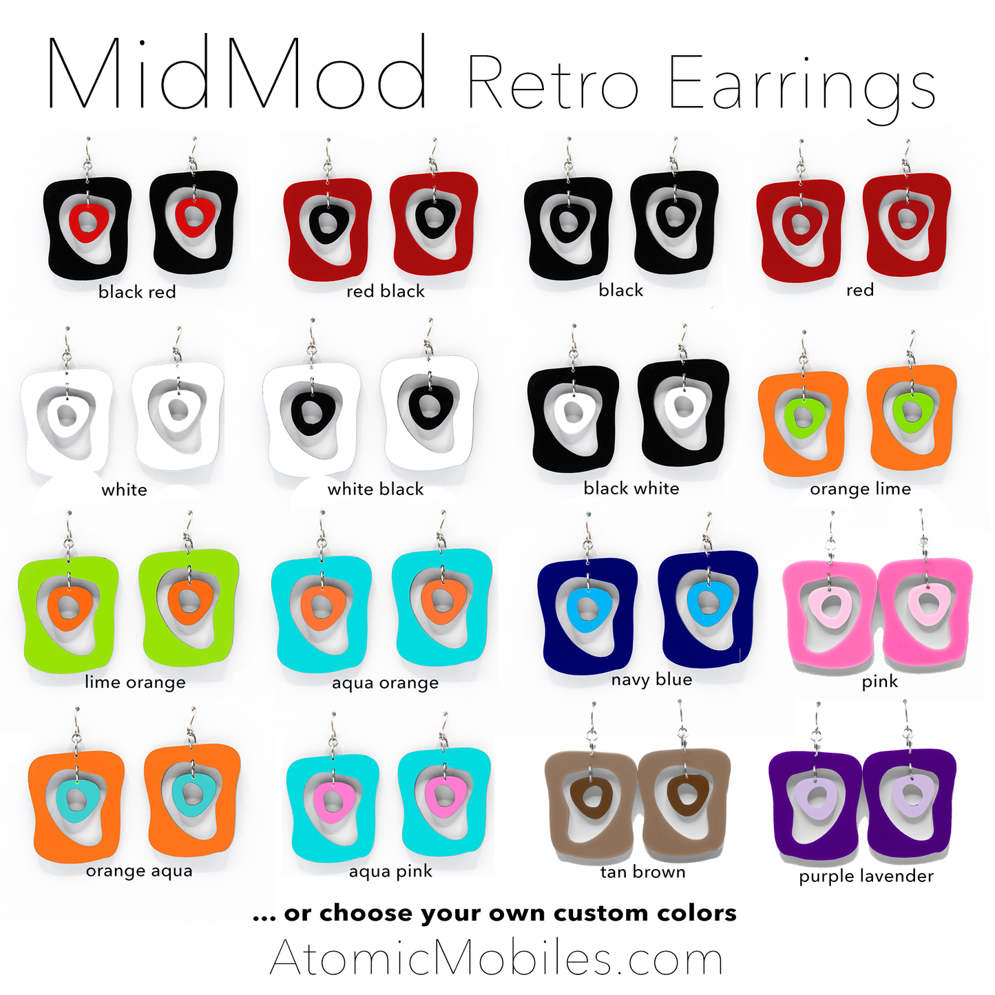 Mid Mod Statement Earrings