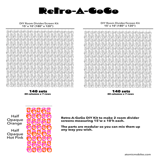 Retro-A-GoGo | Custom 15'w x 10' Screen x2