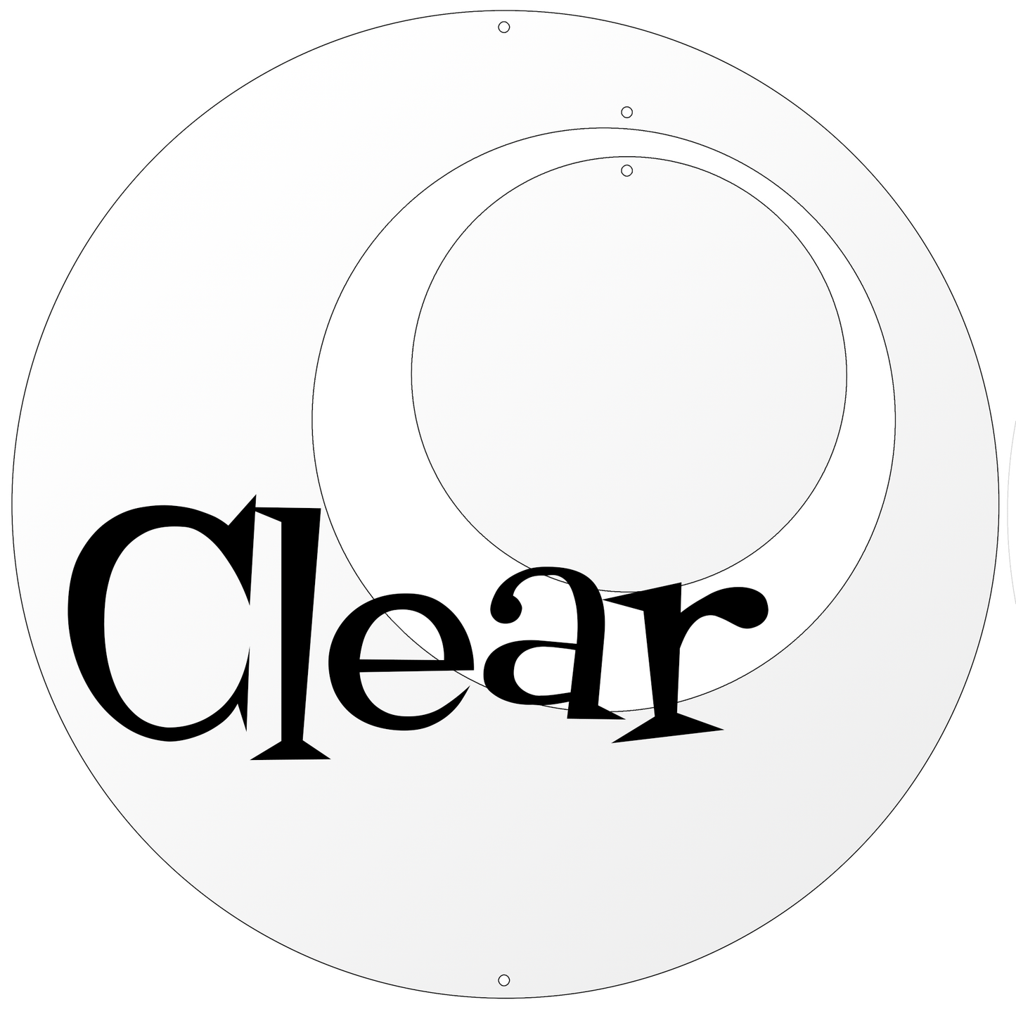 Clear Circle Set for Groovy Atomic Screens - Room Dividers, Partitions, Curtains, and Window Treatments by AtomicMobiles.com