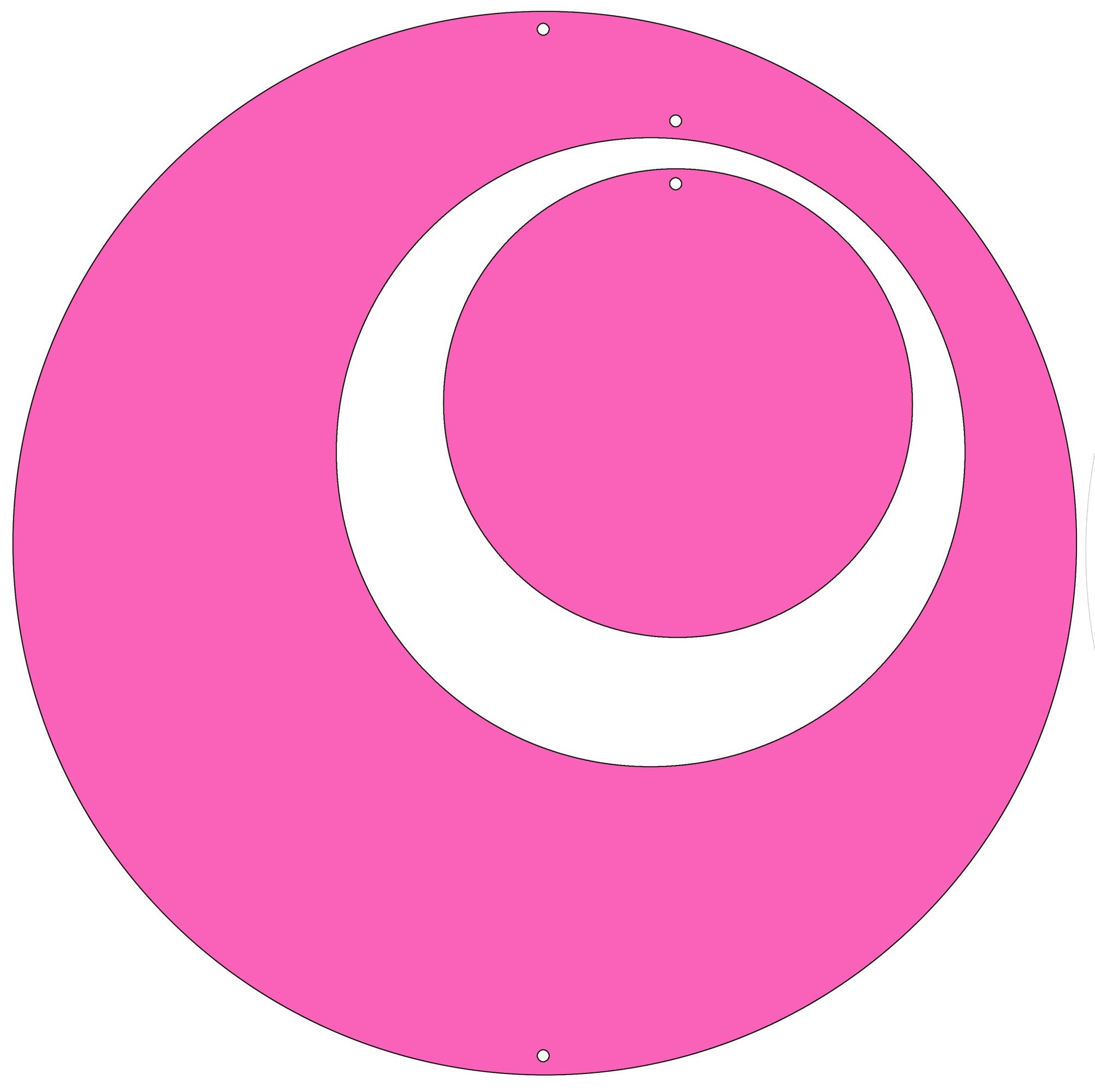 Hot Pink Circle Set for Groovy Atomic Screens - Room Dividers, Partitions, Curtains, and Window Treatments by AtomicMobiles.com